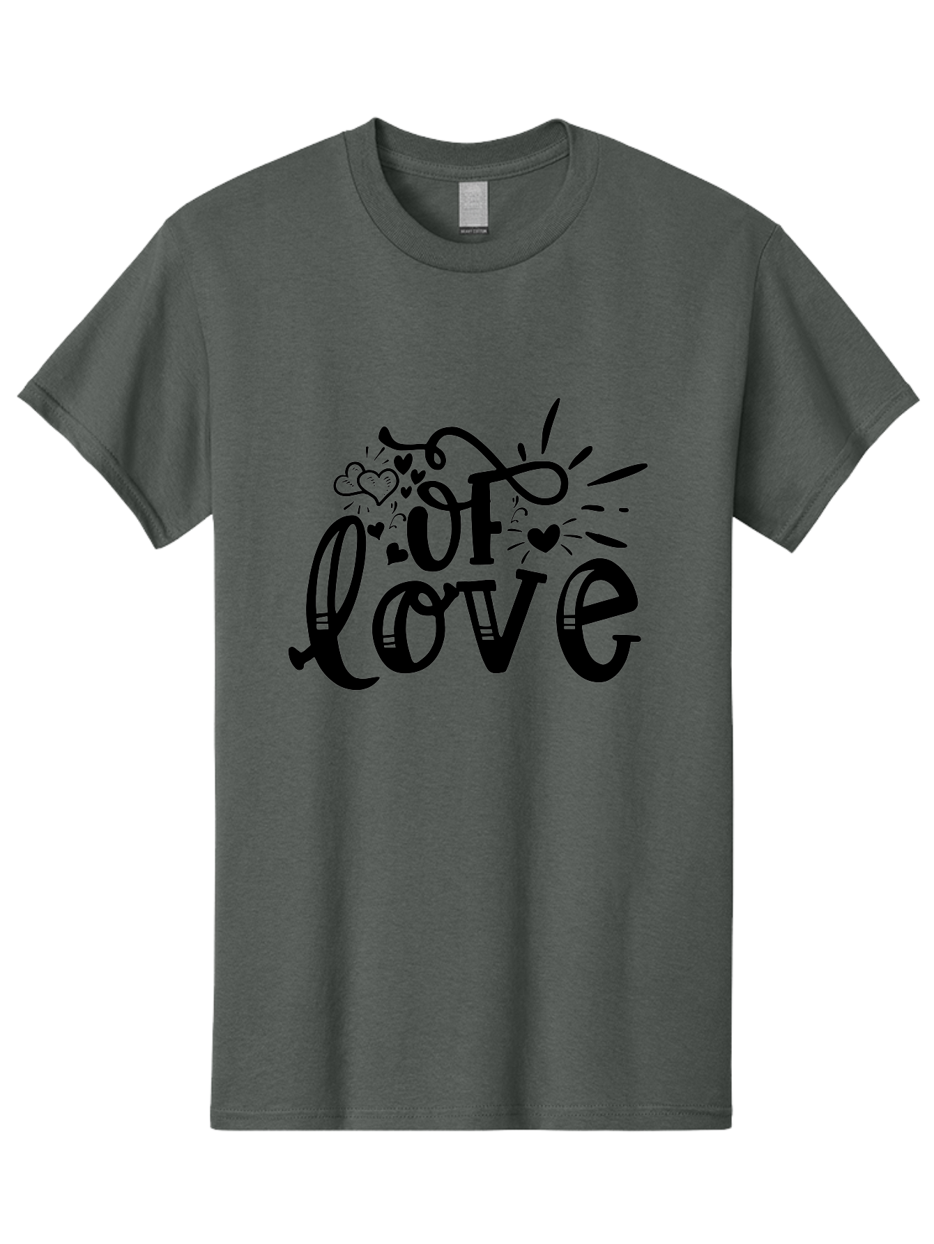 Of Love Men'S Graphic Tee, 100% Cotton, Comfortable Casual Summer Wear, Machine Washable, Heartfelt Illustration, Love Design, Decorative Typography, Whimsical Hearts, Illustration Art, Heart Theme, Love Quote Aae549 23