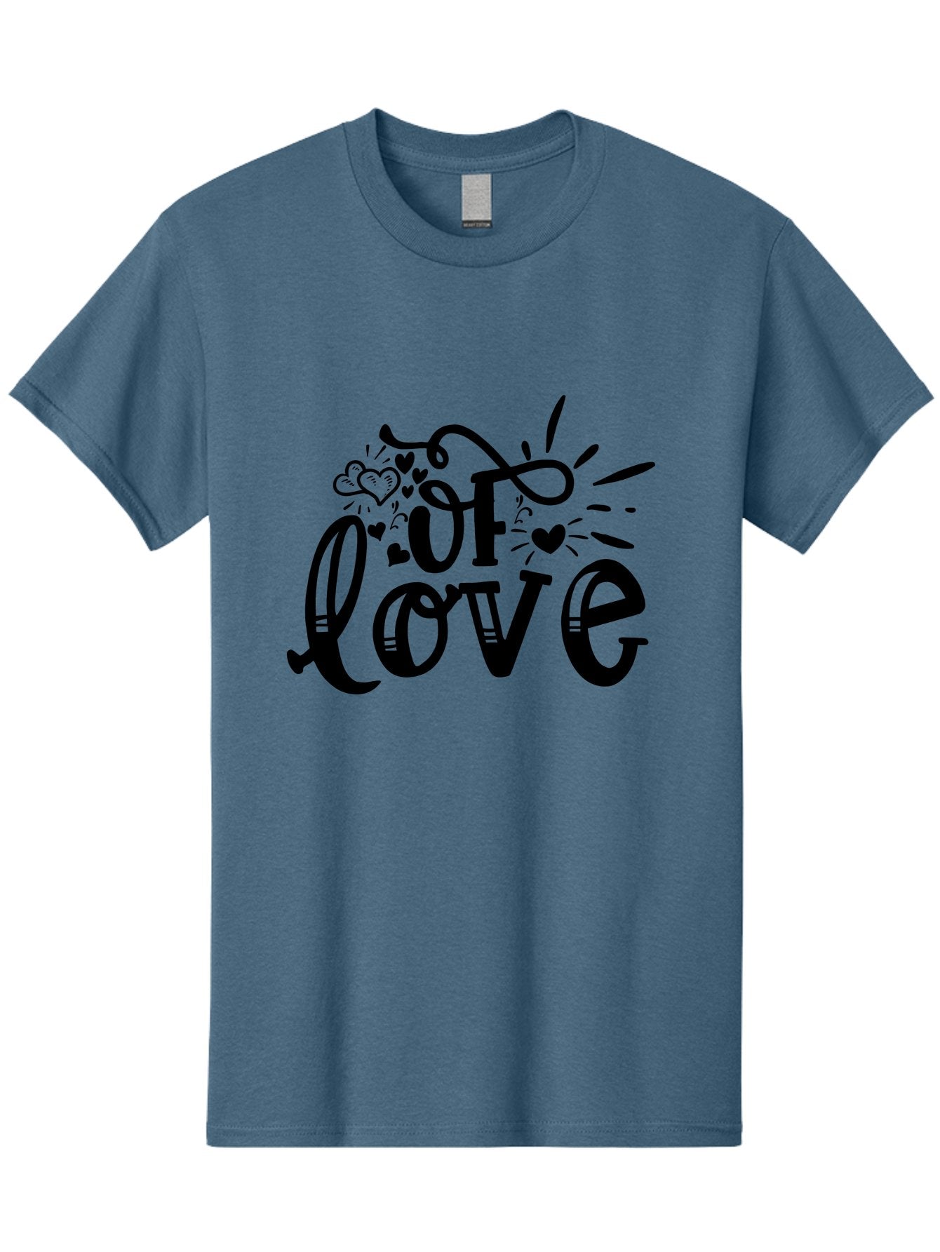 Of Love Men'S Graphic Tee, 100% Cotton, Comfortable Casual Summer Wear, Machine Washable, Heartfelt Illustration, Love Design, Decorative Typography, Whimsical Hearts, Illustration Art, Heart Theme, Love Quote Aae549 13