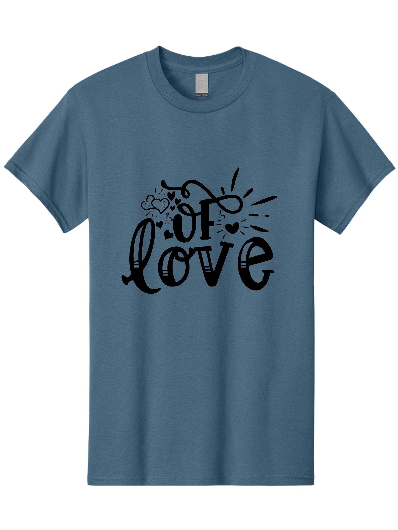 Of Love Men'S Graphic Tee, 100% Cotton, Comfortable Casual Summer Wear, Machine Washable, Heartfelt Illustration, Love Design, Decorative Typography, Whimsical Hearts, Illustration Art, Heart Theme, Love Quote Aae549 11