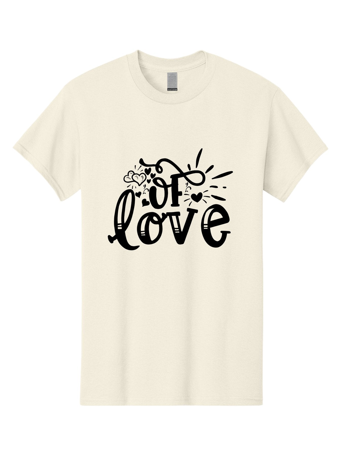 Of Love Men'S Graphic Tee, 100% Cotton, Comfortable Casual Summer Wear, Machine Washable, Heartfelt Illustration, Love Design, Decorative Typography, Whimsical Hearts, Illustration Art, Heart Theme, Love Quote Aae549 10