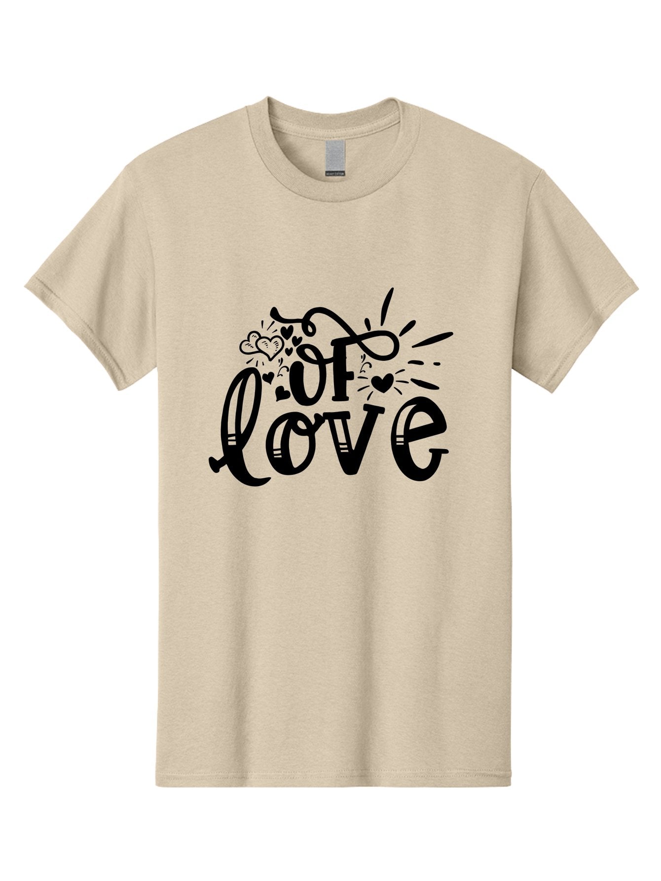 Of Love Men'S Graphic Tee, 100% Cotton, Comfortable Casual Summer Wear, Machine Washable, Heartfelt Illustration, Love Design, Decorative Typography, Whimsical Hearts, Illustration Art, Heart Theme, Love Quote Aae549 7
