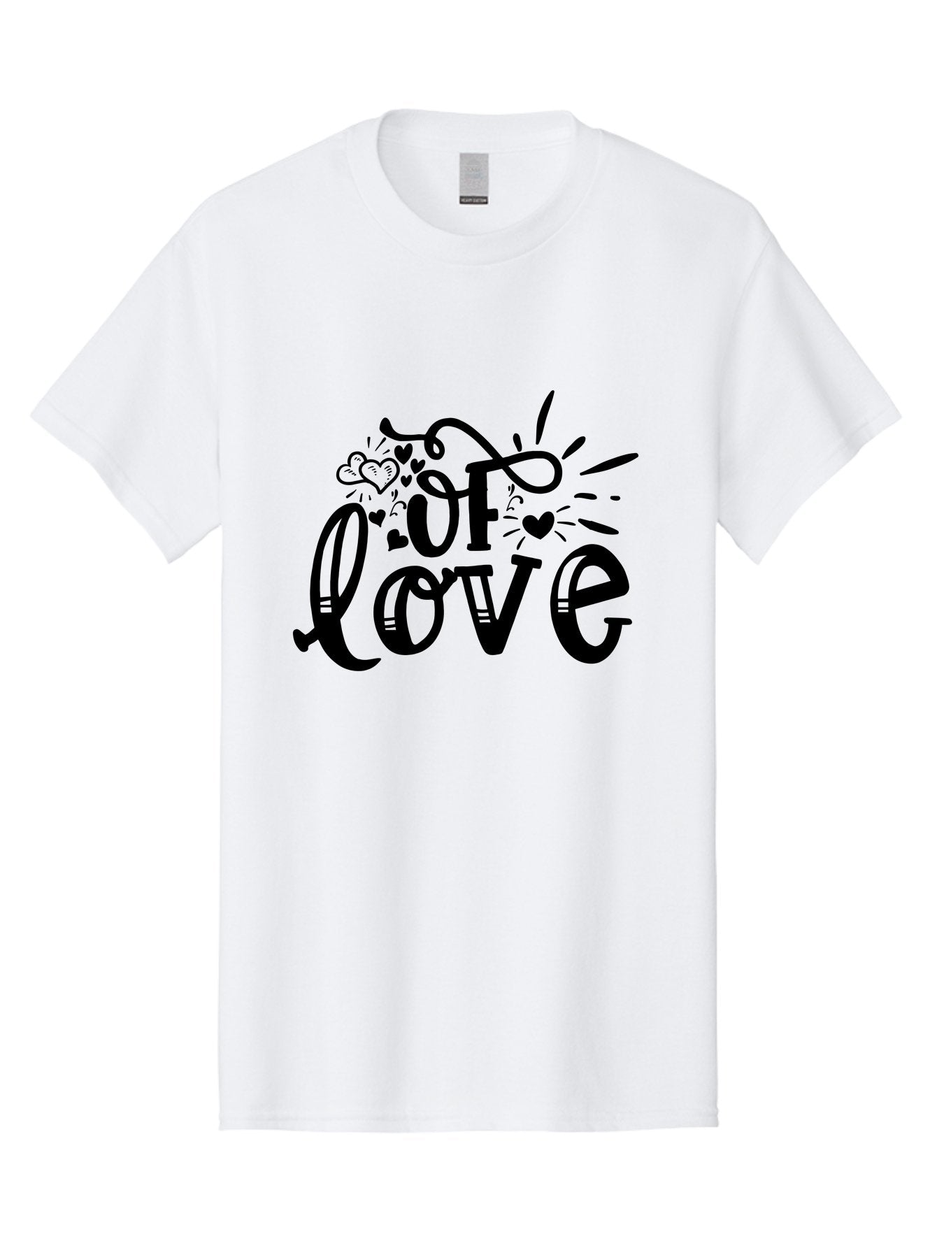 Of Love Men'S Graphic Tee, 100% Cotton, Comfortable Casual Summer Wear, Machine Washable, Heartfelt Illustration, Love Design, Decorative Typography, Whimsical Hearts, Illustration Art, Heart Theme, Love Quote Aae549 5