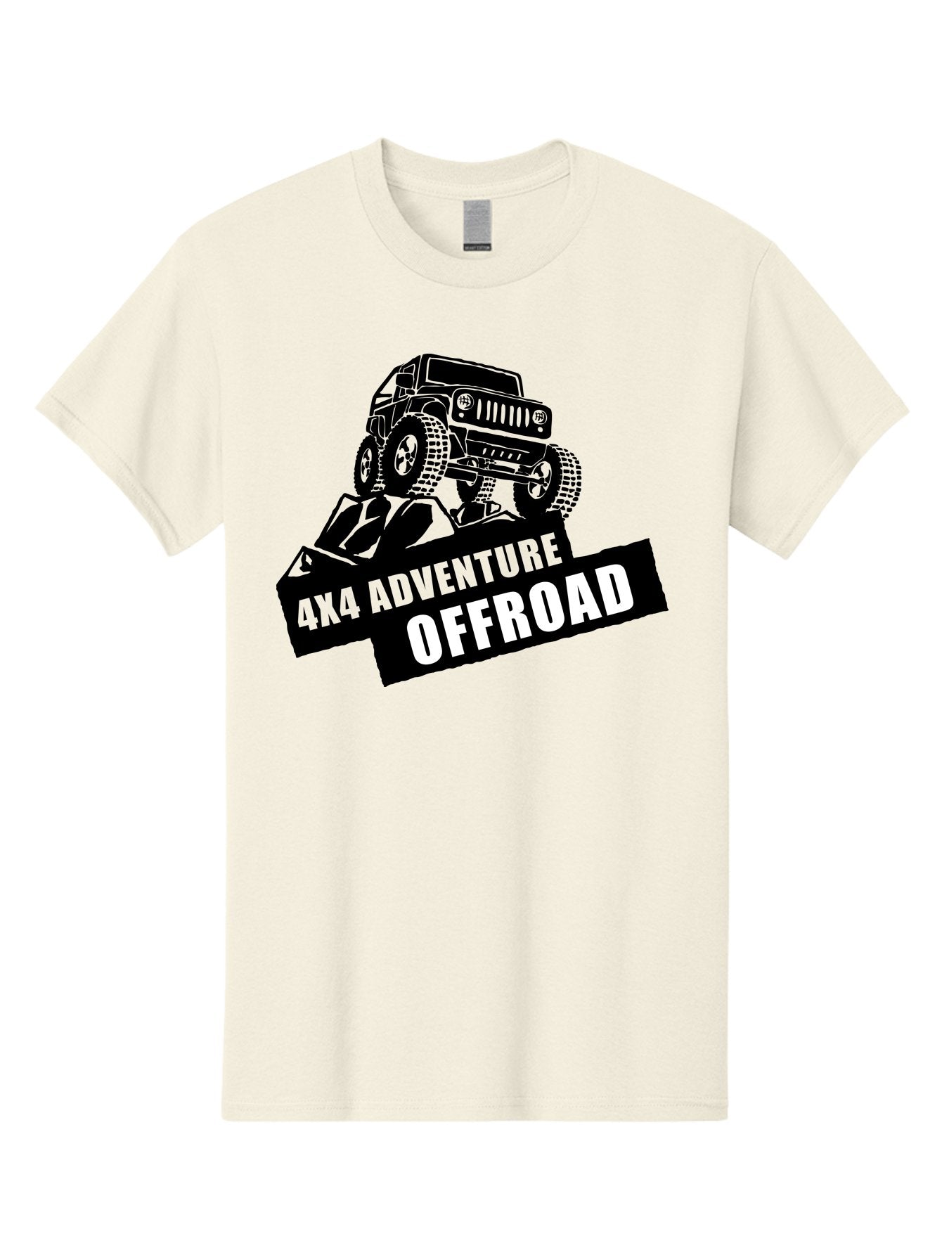 Offroad Adventure Men'S Graphic Tee, 100% Cotton, Comfortable Casual Summer Wear, Machine Washable, 4X4 Adventure, Offroad Vehicle, Rugged Terrain, Jeep Wrangler, Outdoor Excitement, Adventure Seeking, Offroading, Four-Wheel Drive, Aae550