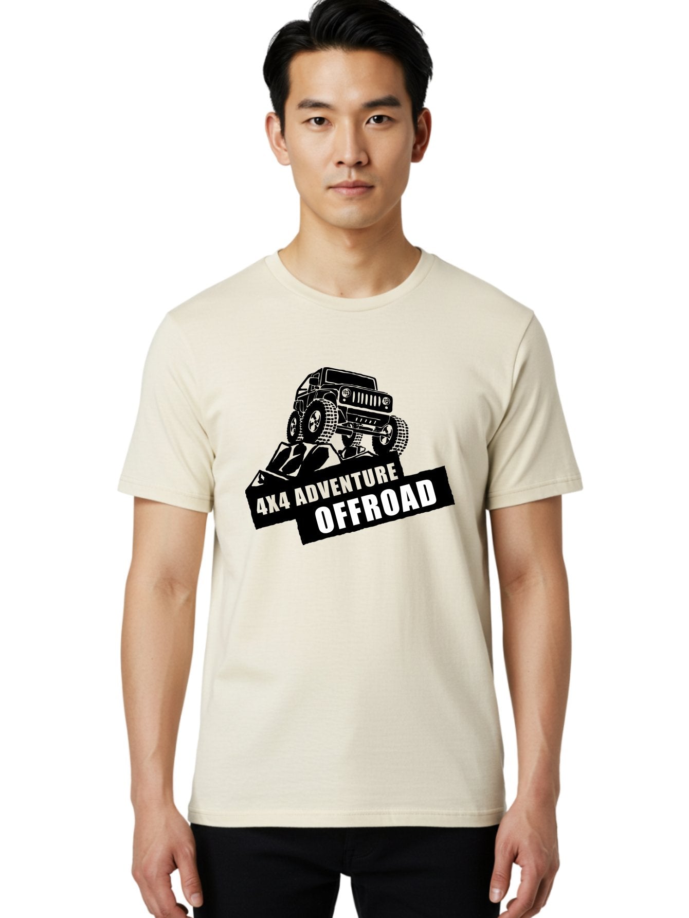 Offroad Adventure Men'S Graphic Tee, 100% Cotton, Comfortable Casual Summer Wear, Machine Washable, 4X4 Adventure, Offroad Vehicle, Rugged Terrain, Jeep Wrangler, Outdoor Excitement, Adventure Seeking, Offroading, Four-Wheel Drive, Aae550 21