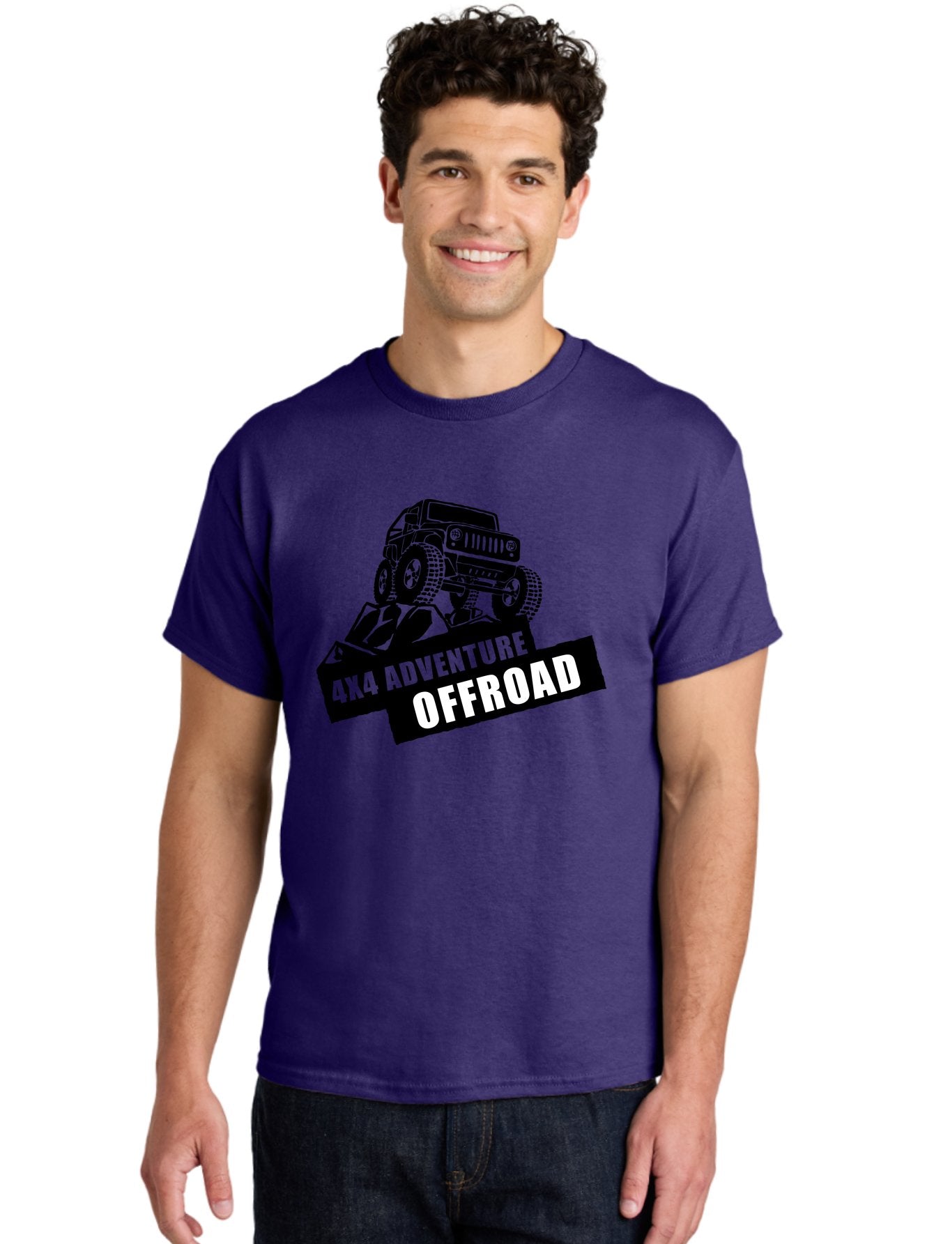 Offroad Adventure Men'S Graphic Tee, 100% Cotton, Comfortable Casual Summer Wear, Machine Washable, 4X4 Adventure, Offroad Vehicle, Rugged Terrain, Jeep Wrangler, Outdoor Excitement, Adventure Seeking, Offroading, Four-Wheel Drive, Aae550 16