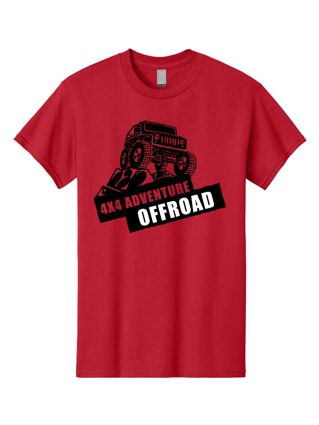 Offroad Adventure Men'S Graphic Tee, 100% Cotton, Comfortable Casual Summer Wear, Machine Washable, 4X4 Adventure, Offroad Vehicle, Rugged Terrain, Jeep Wrangler, Outdoor Excitement, Adventure Seeking, Offroading, Four-Wheel Drive, Aae550