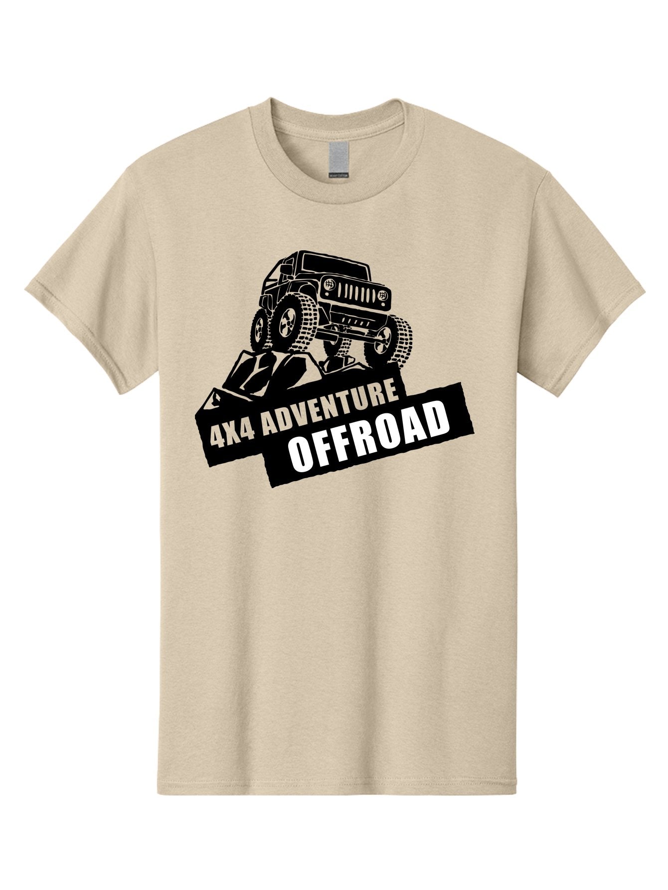 Offroad Adventure Men'S Graphic Tee, 100% Cotton, Comfortable Casual Summer Wear, Machine Washable, 4X4 Adventure, Offroad Vehicle, Rugged Terrain, Jeep Wrangler, Outdoor Excitement, Adventure Seeking, Offroading, Four-Wheel Drive, Aae550 5