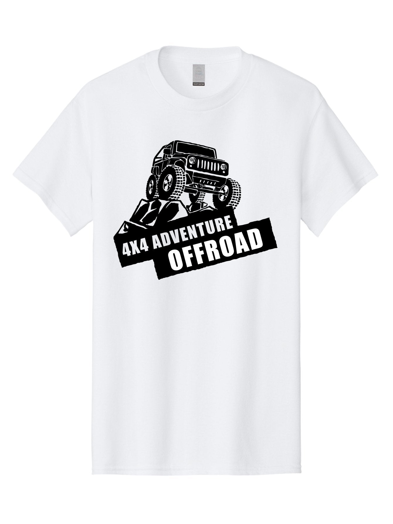 Offroad Adventure Men'S Graphic Tee, 100% Cotton, Comfortable Casual Summer Wear, Machine Washable, 4X4 Adventure, Offroad Vehicle, Rugged Terrain, Jeep Wrangler, Outdoor Excitement, Adventure Seeking, Offroading, Four-Wheel Drive, Aae550 3
