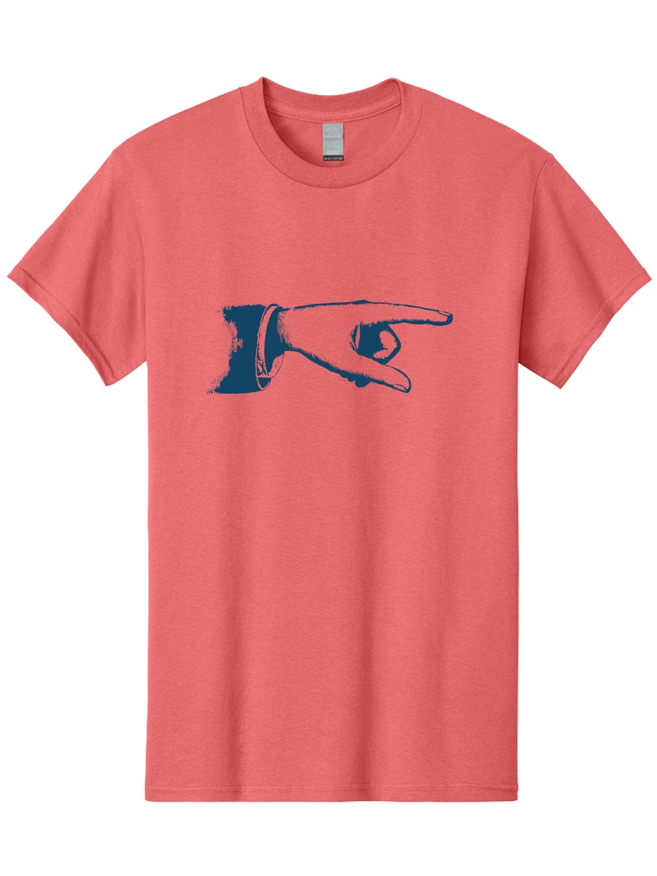 Old Fashioned Direction Hand Men'S Graphic Tee, 100% Cotton, Comfortable Casual Summer Wear, Machine Washable, Pointing Hand Gesture, Hand Illustration, Finger Pointing, Directional Indicator, Interactive Art, Blue And Green Graphic Aae552 14