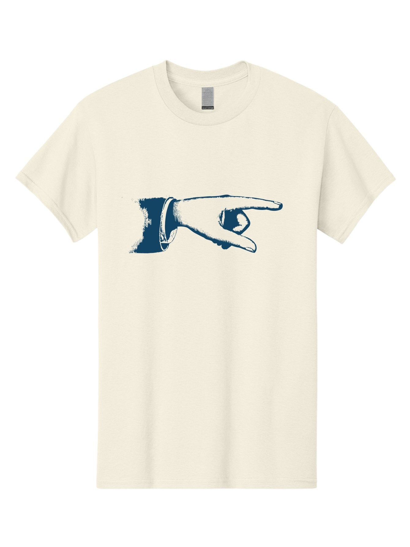 Old Fashioned Direction Hand Men'S Graphic Tee, 100% Cotton, Comfortable Casual Summer Wear, Machine Washable, Pointing Hand Gesture, Hand Illustration, Finger Pointing, Directional Indicator, Interactive Art, Blue And Green Graphic Aae552 4