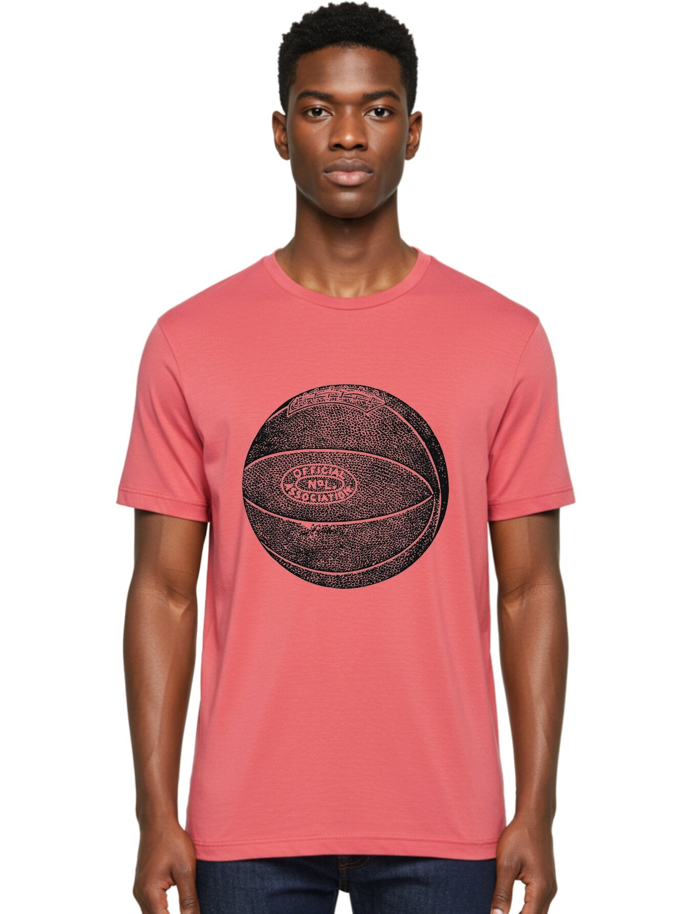 Old School Ball Men'S Graphic Tee, 100% Cotton, Comfortable Casual Summer Wear, Machine Washable, Nba Basketball, Official League Ball, Textured Surface, Athletic Equipment, Sports Gear, Basketball Design, Sports Logo, Professional Basketball Aae554 18