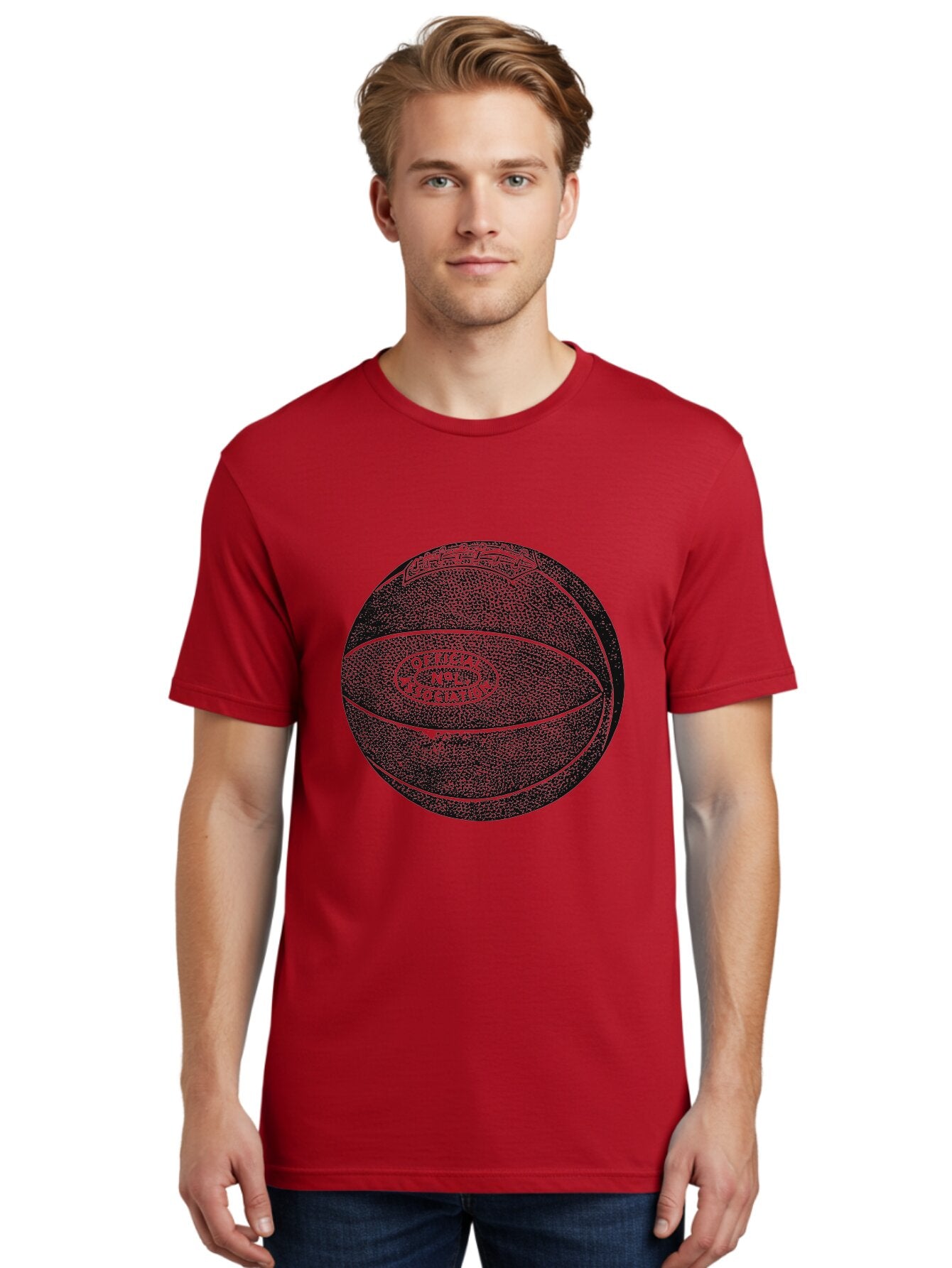 Old School Ball Men'S Graphic Tee, 100% Cotton, Comfortable Casual Summer Wear, Machine Washable, Nba Basketball, Official League Ball, Textured Surface, Athletic Equipment, Sports Gear, Basketball Design, Sports Logo, Professional Basketball Aae554 22