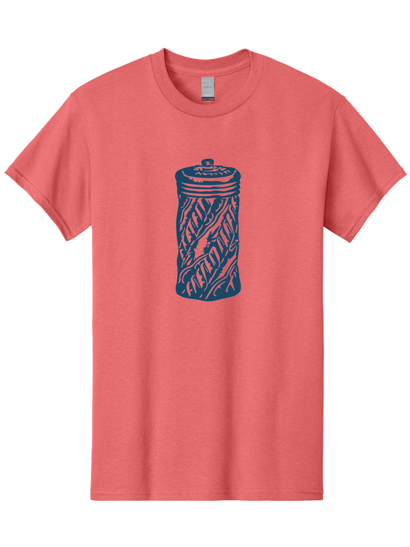 Old-Box Men'S Graphic Tee, 100% Cotton, Comfortable Casual Summer Wear, Machine Washable, Cookie Jar, Leaf Pattern, Kitchen Container, Tableware, Graphic Illustration, Abstract Leaf Design, Blue And Green Aae562 5