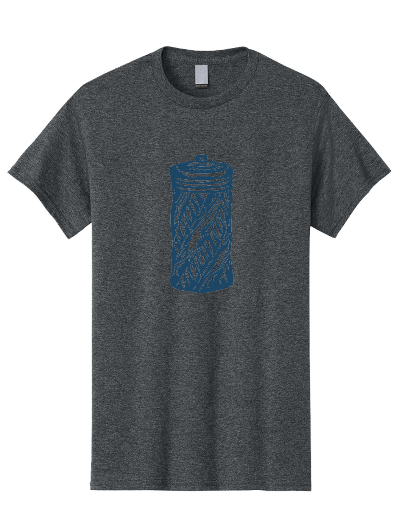 Old-Box Men'S Graphic Tee, 100% Cotton, Comfortable Casual Summer Wear, Machine Washable, Cookie Jar, Leaf Pattern, Kitchen Container, Tableware, Graphic Illustration, Abstract Leaf Design, Blue And Green Aae562 21