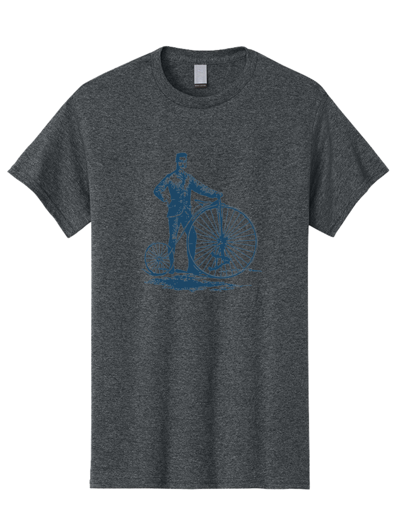 Men-With-Bike Men'S Graphic Tee, 100% Cotton, Comfortable Casual Summer Wear, Machine Washable, Vintage Bicycle, Penny Farthing Bike, Old-Fashioned Cycling, Antique Transportation, Historic Vehicle, Classic Design, Retro Style, Cycling History Aae563 7
