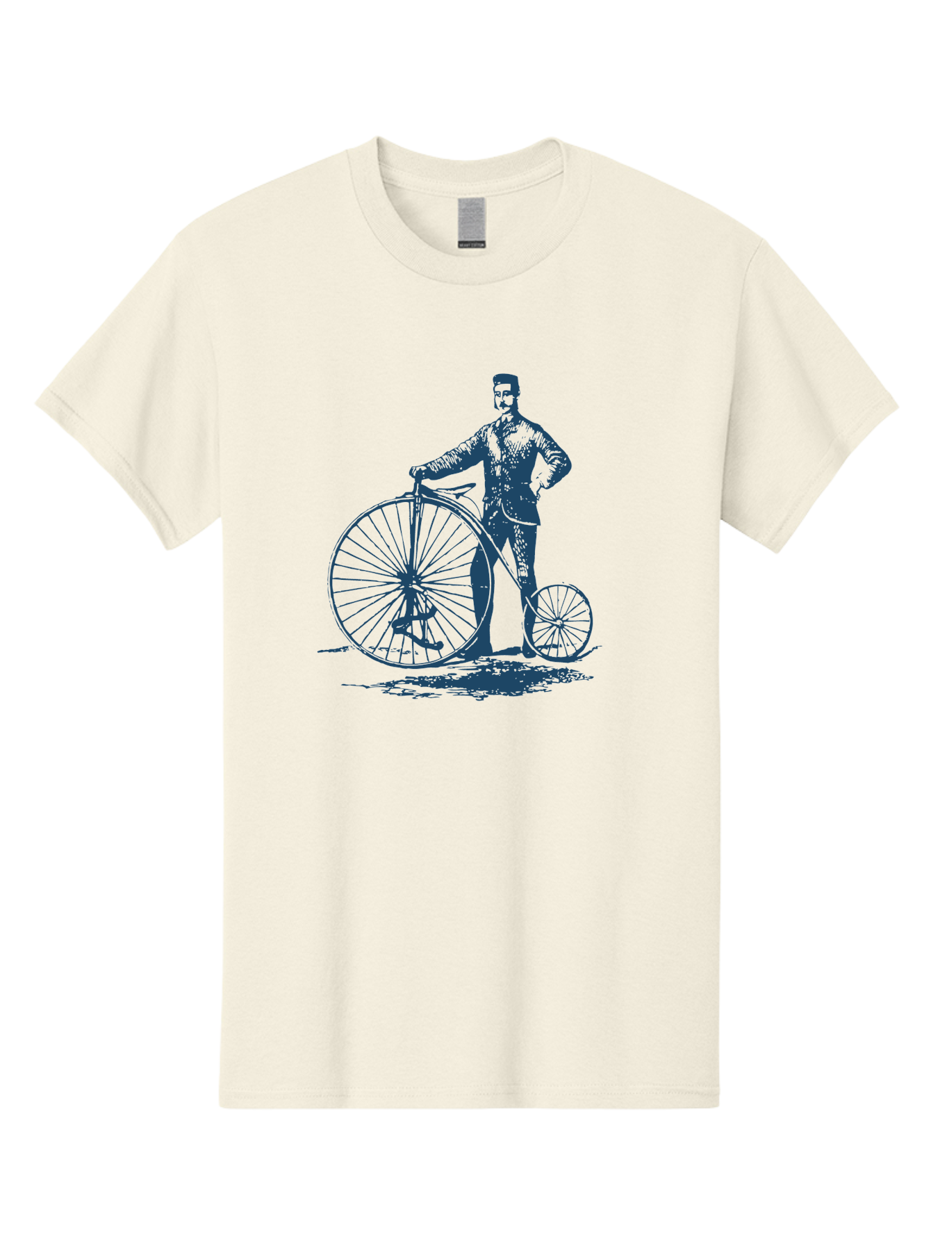 Old-Fashioned Gentleman And Bicycle 2 Men'S Graphic Tee, 100% Cotton, Comfortable Casual Summer Wear, Machine Washable, Vintage Bicycle, Penny-Farthing Bike, Antique Cycle, Classic Transport, Nostalgic Vehicle, Historical Bike, Retro Cycling Aae564 19
