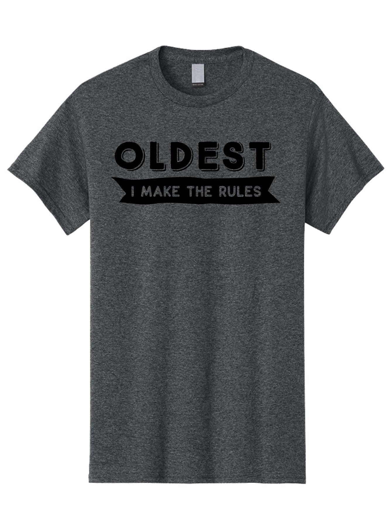 Oldest - I Make The Rules Men'S Graphic Tee, 100% Cotton, Comfortable Casual Summer Wear, Machine Washable, Older Sibling, Family Dynamics, Leadership, Confidence, Empowerment, Rule Maker, Sibling Pride, Motivational Quote Aae566 6