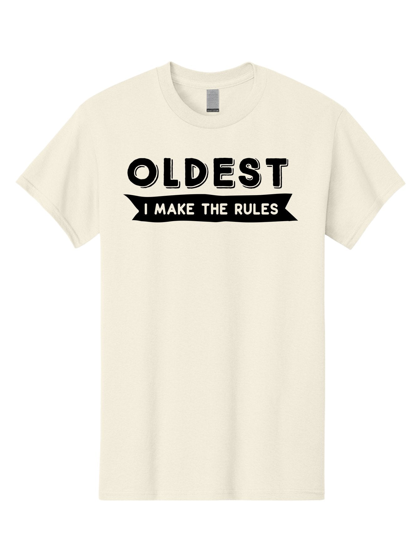 Oldest - I Make The Rules Men'S Graphic Tee, 100% Cotton, Comfortable Casual Summer Wear, Machine Washable, Older Sibling, Family Dynamics, Leadership, Confidence, Empowerment, Rule Maker, Sibling Pride, Motivational Quote Aae566 12