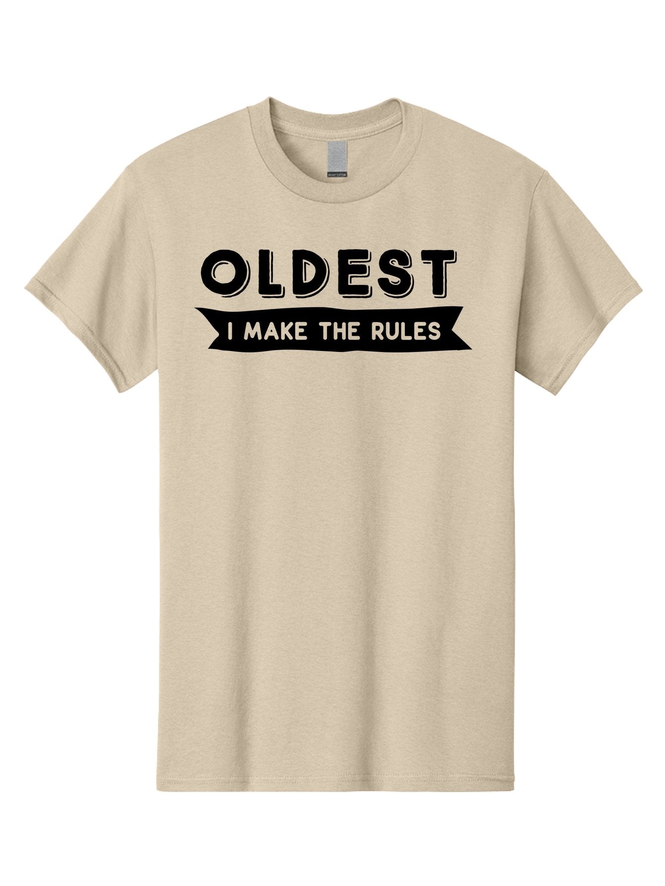 Oldest - I Make The Rules Men'S Graphic Tee, 100% Cotton, Comfortable Casual Summer Wear, Machine Washable, Older Sibling, Family Dynamics, Leadership, Confidence, Empowerment, Rule Maker, Sibling Pride, Motivational Quote Aae566 4