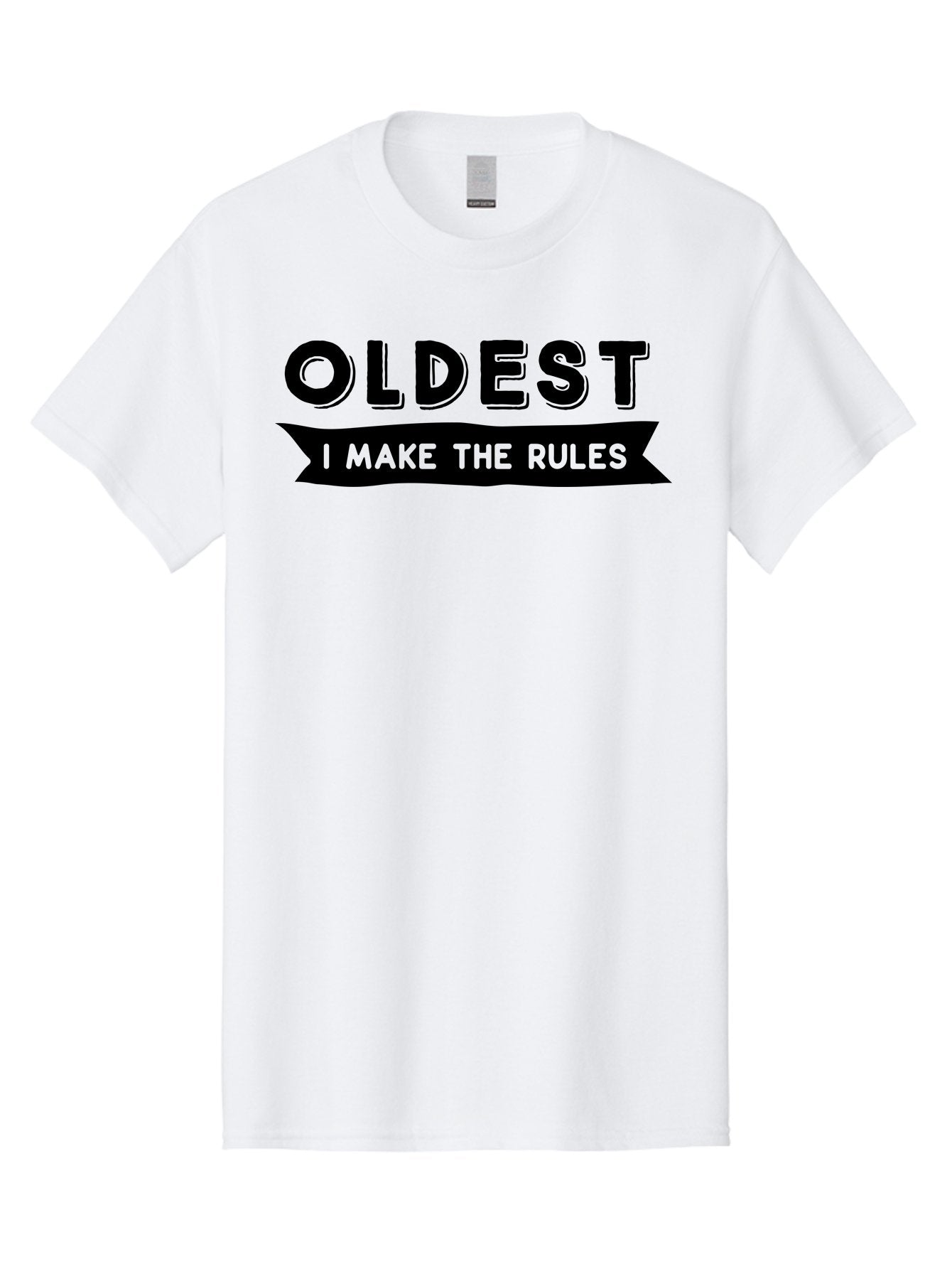 Oldest - I Make The Rules Men'S Graphic Tee, 100% Cotton, Comfortable Casual Summer Wear, Machine Washable, Older Sibling, Family Dynamics, Leadership, Confidence, Empowerment, Rule Maker, Sibling Pride, Motivational Quote Aae566 5