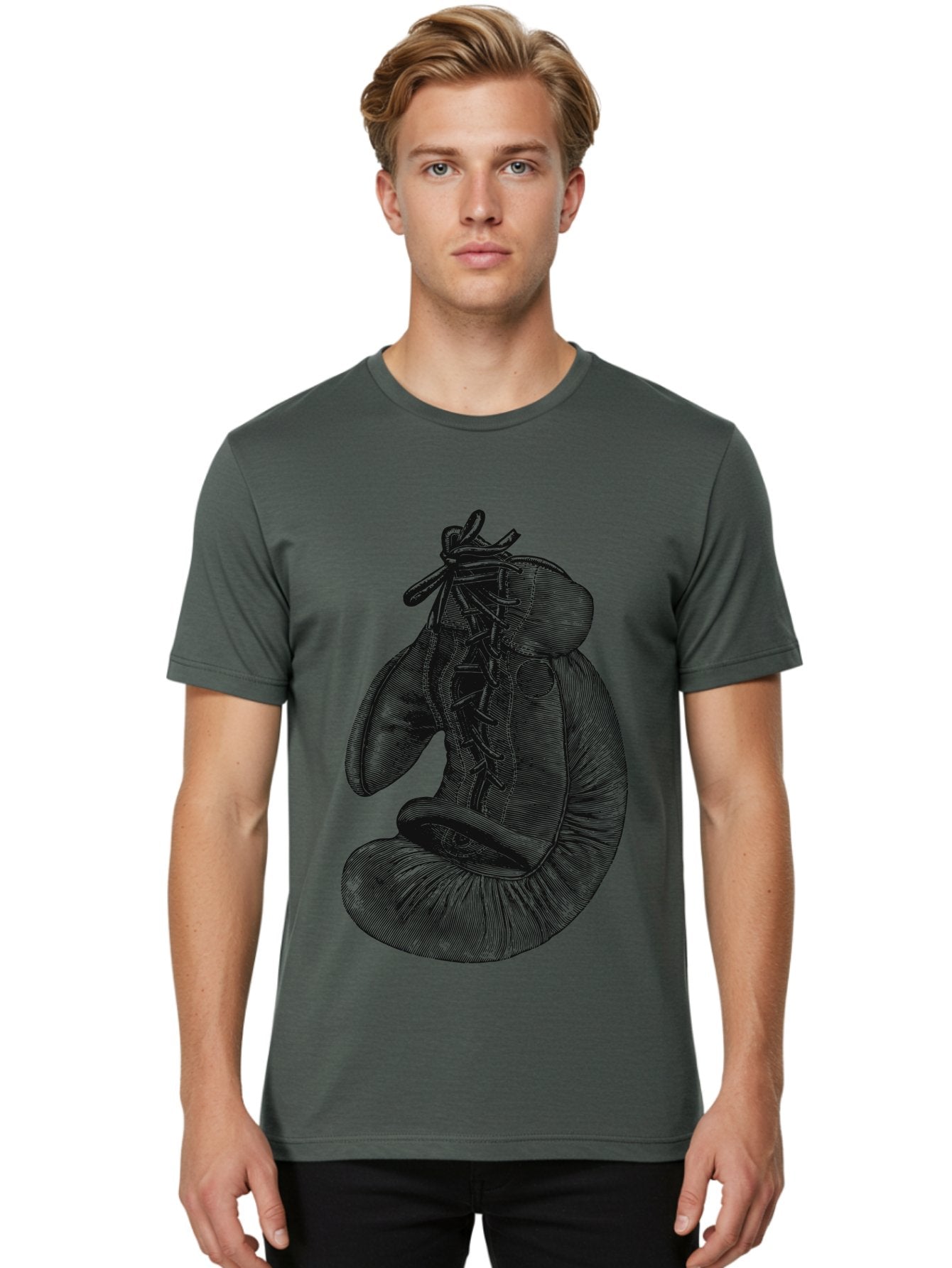 One Glove, One Legacy Men'S Graphic Tee, 100% Cotton, Comfortable Casual Summer Wear, Machine Washable, Boxing Gloves, Combat Sports, Martial Arts, Fighting Gear, Boxing Equipment, Training Gloves, Lace-Up Gloves Aae567 26