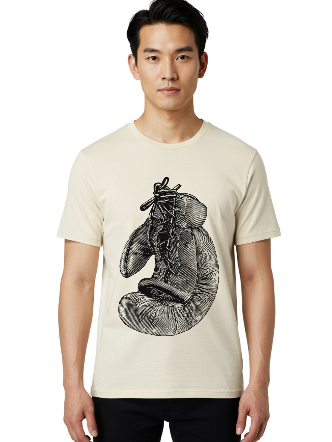 One Glove, One Legacy Men'S Graphic Tee, 100% Cotton, Comfortable Casual Summer Wear, Machine Washable, Boxing Gloves, Combat Sports, Martial Arts, Fighting Gear, Boxing Equipment, Training Gloves, Lace-Up Gloves Aae567 16