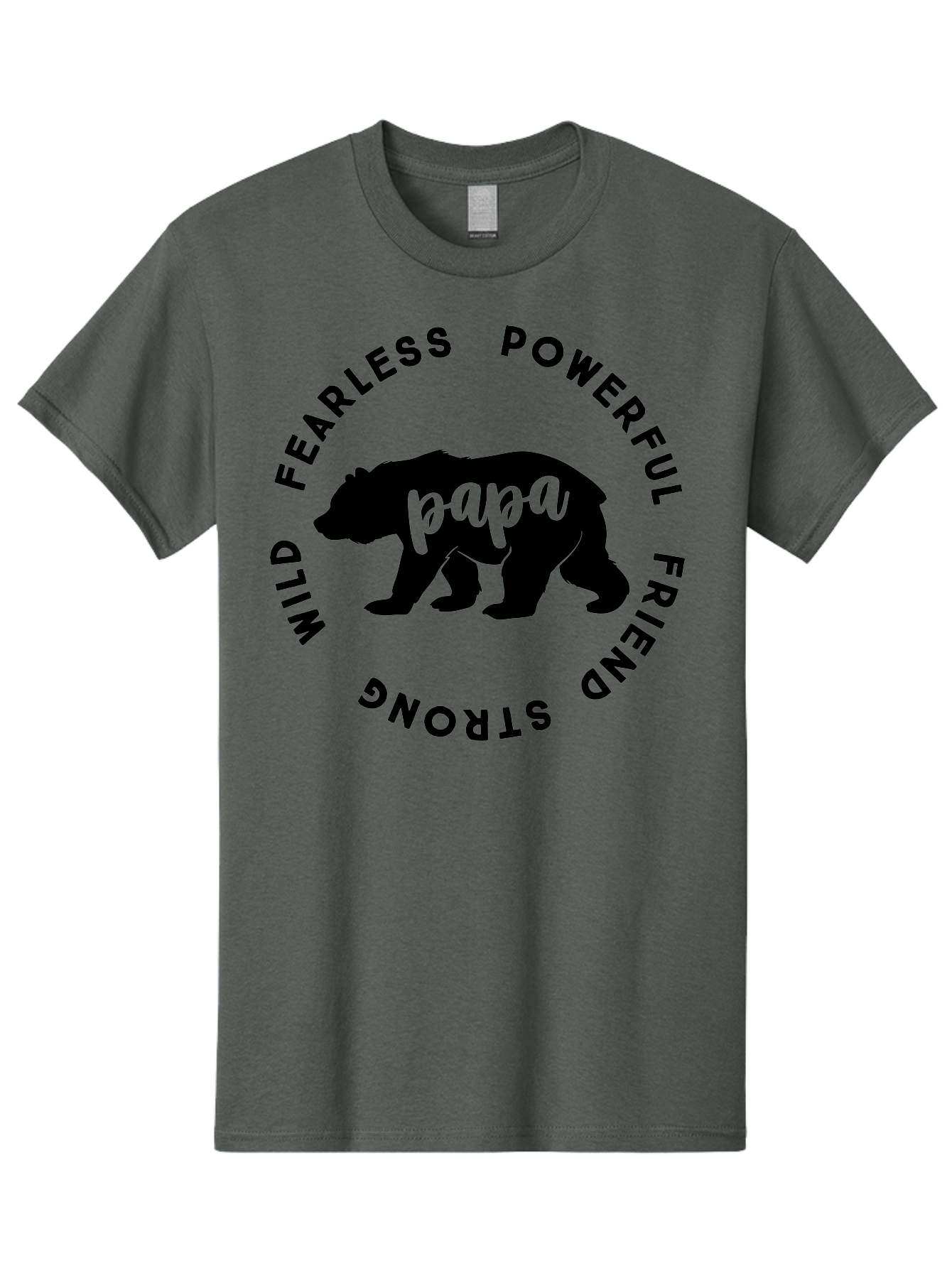 Papa Bear Men'S Graphic Tee, 100% Cotton, Comfortable Casual Summer Wear, Machine Washable, Bear Silhouette, Papa Bear, Wild Bear, Powerful Bear, Fearless Bear, Strong Friend, Fatherly Love, Bear Graphics, Personalized Gift, Father'S Day Ideas Aae575 7