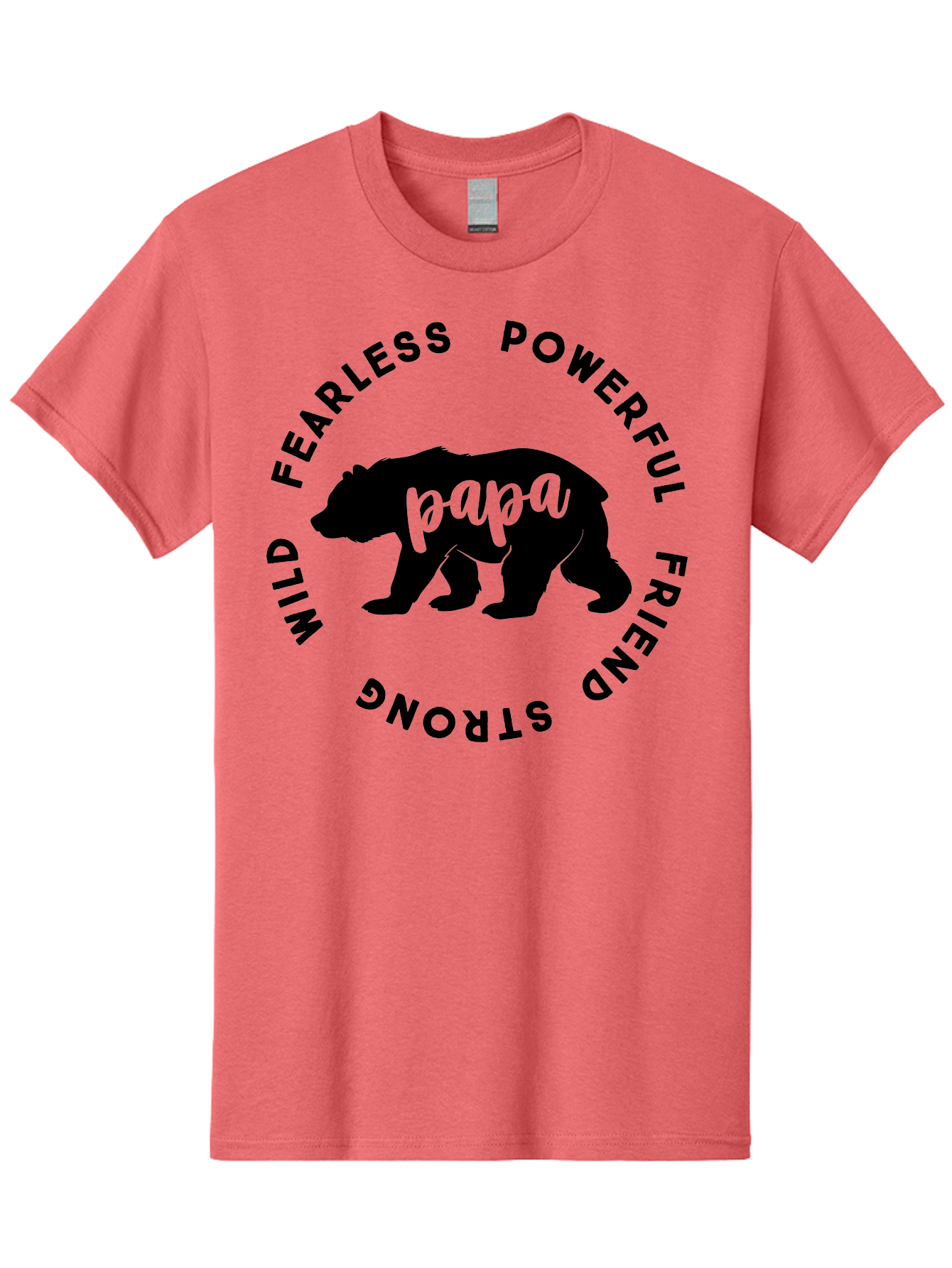 Papa Bear Men'S Graphic Tee, 100% Cotton, Comfortable Casual Summer Wear, Machine Washable, Bear Silhouette, Papa Bear, Wild Bear, Powerful Bear, Fearless Bear, Strong Friend, Fatherly Love, Bear Graphics, Personalized Gift, Father'S Day Ideas Aae575 11