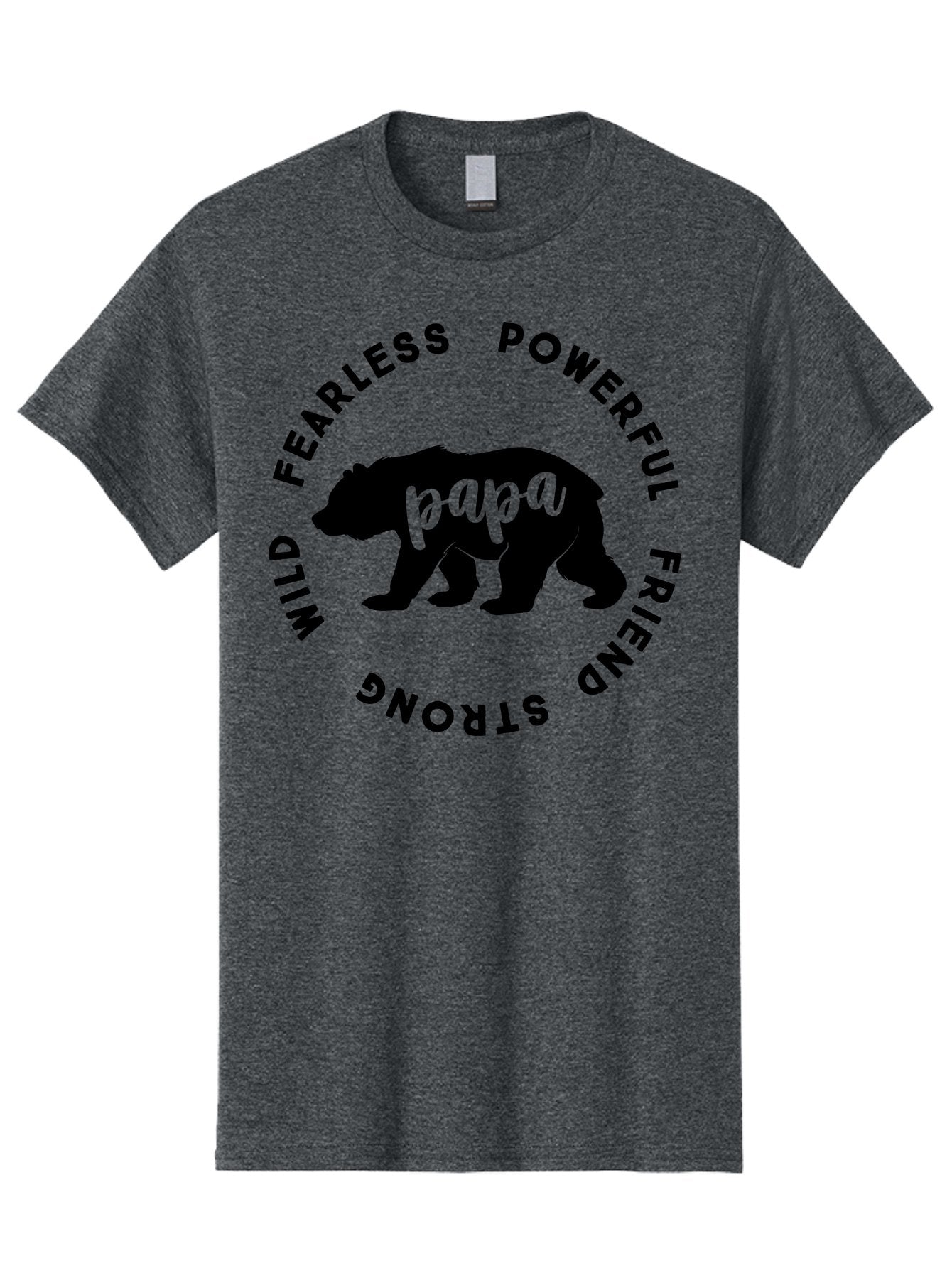 Papa Bear Men'S Graphic Tee, 100% Cotton, Comfortable Casual Summer Wear, Machine Washable, Bear Silhouette, Papa Bear, Wild Bear, Powerful Bear, Fearless Bear, Strong Friend, Fatherly Love, Bear Graphics, Personalized Gift, Father'S Day Ideas Aae575 9