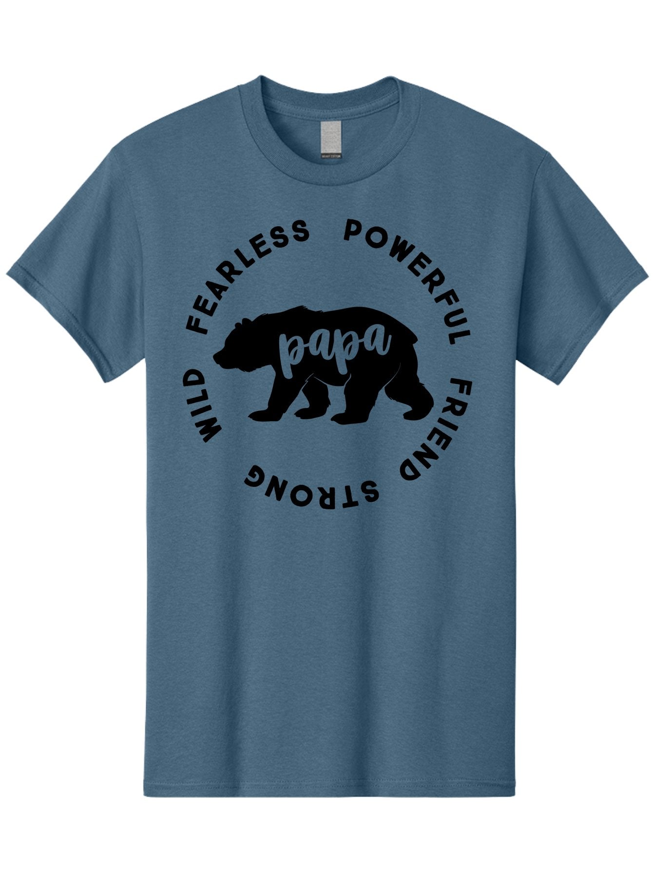 Papa Bear Men'S Graphic Tee, 100% Cotton, Comfortable Casual Summer Wear, Machine Washable, Bear Silhouette, Papa Bear, Wild Bear, Powerful Bear, Fearless Bear, Strong Friend, Fatherly Love, Bear Graphics, Personalized Gift, Father'S Day Ideas Aae575 8