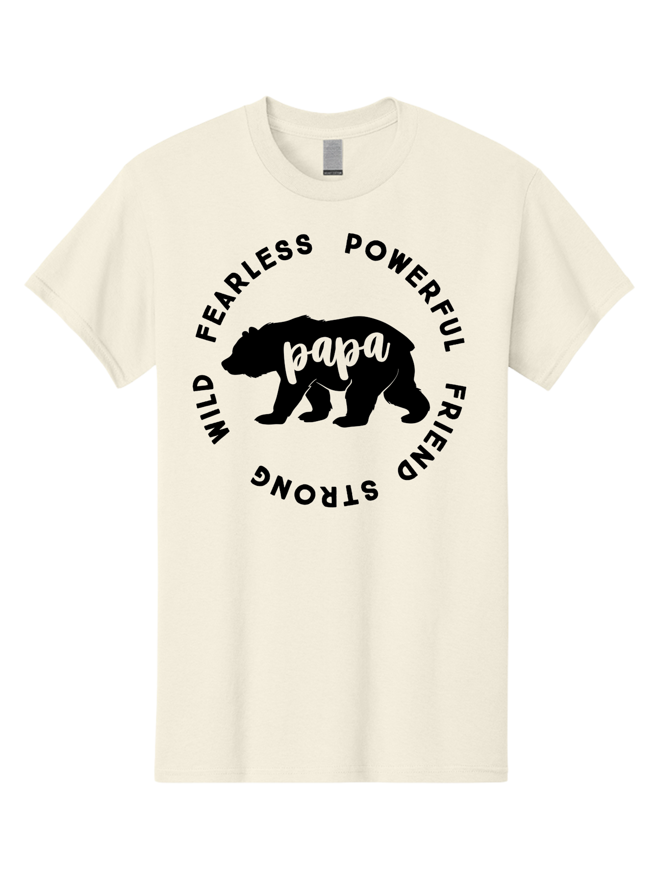 Papa Bear Men'S Graphic Tee, 100% Cotton, Comfortable Casual Summer Wear, Machine Washable, Bear Silhouette, Papa Bear, Wild Bear, Powerful Bear, Fearless Bear, Strong Friend, Fatherly Love, Bear Graphics, Personalized Gift, Father'S Day Ideas Aae575 9