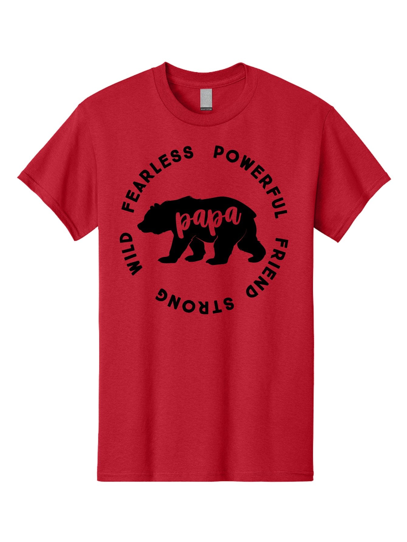 Papa Bear Men'S Graphic Tee, 100% Cotton, Comfortable Casual Summer Wear, Machine Washable, Bear Silhouette, Papa Bear, Wild Bear, Powerful Bear, Fearless Bear, Strong Friend, Fatherly Love, Bear Graphics, Personalized Gift, Father'S Day Ideas Aae575 6