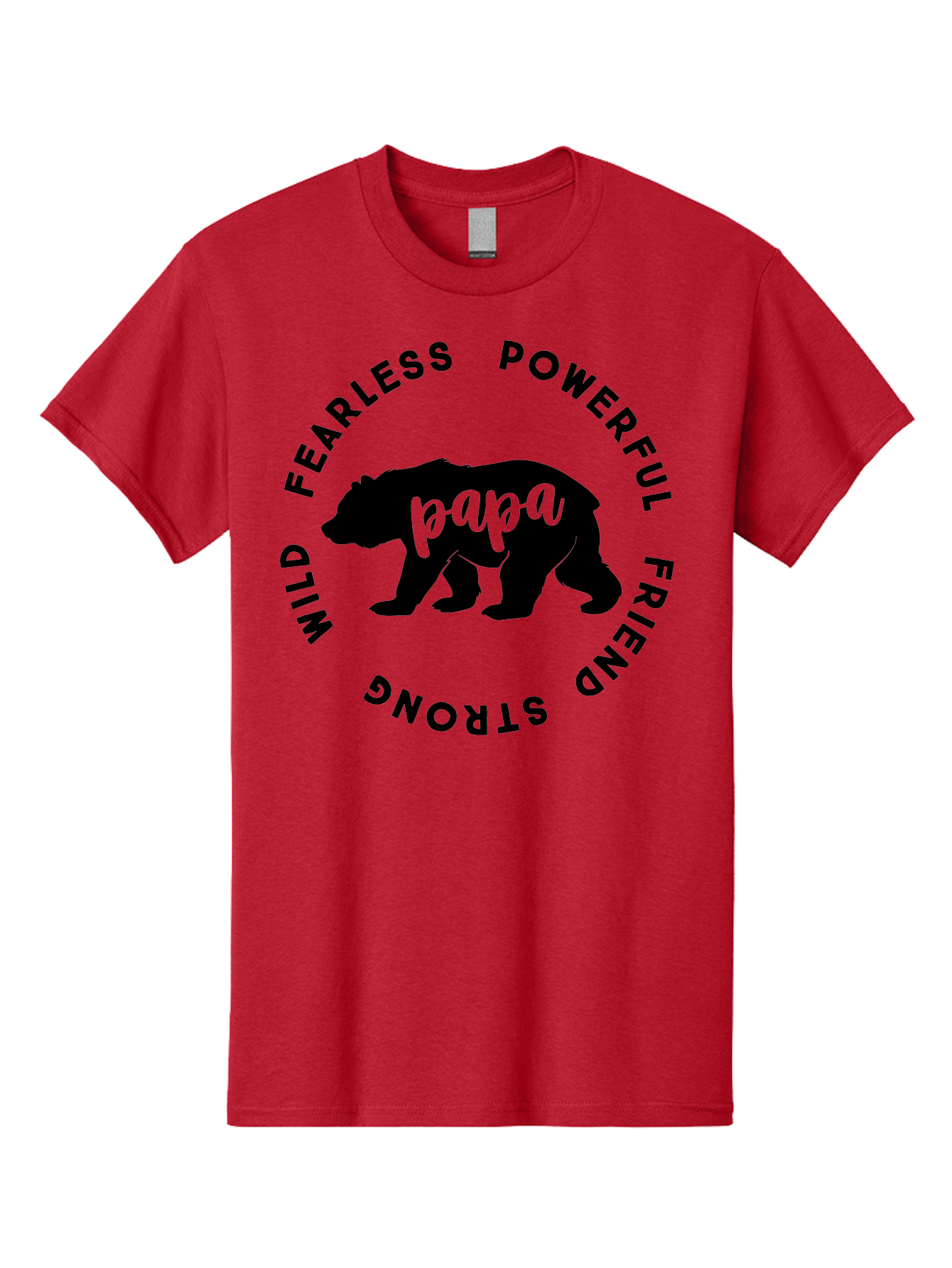 Papa Bear Men'S Graphic Tee, 100% Cotton, Comfortable Casual Summer Wear, Machine Washable, Bear Silhouette, Papa Bear, Wild Bear, Powerful Bear, Fearless Bear, Strong Friend, Fatherly Love, Bear Graphics, Personalized Gift, Father'S Day Ideas Aae575 19