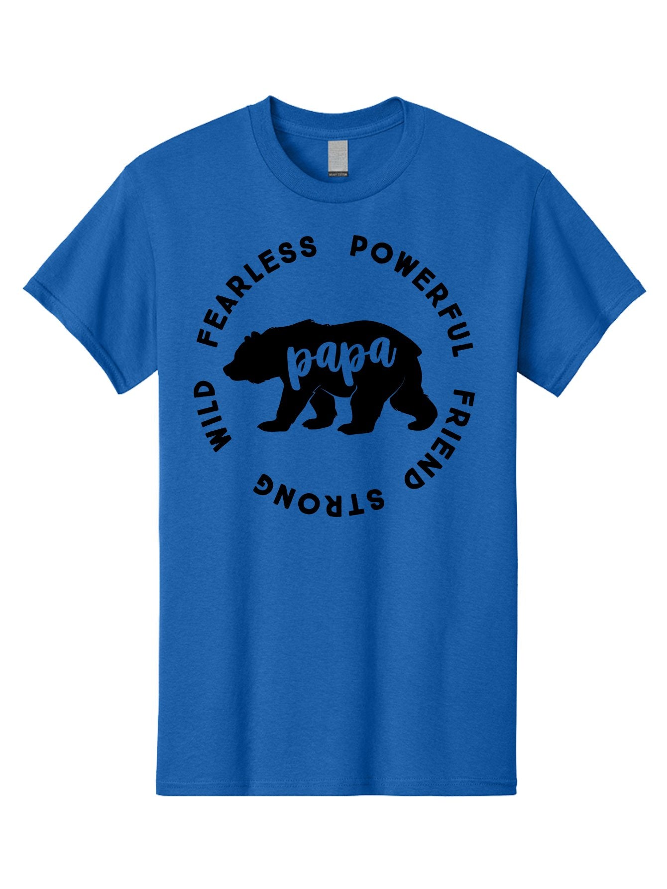 Papa Bear Men'S Graphic Tee, 100% Cotton, Comfortable Casual Summer Wear, Machine Washable, Bear Silhouette, Papa Bear, Wild Bear, Powerful Bear, Fearless Bear, Strong Friend, Fatherly Love, Bear Graphics, Personalized Gift, Father'S Day Ideas Aae575 4