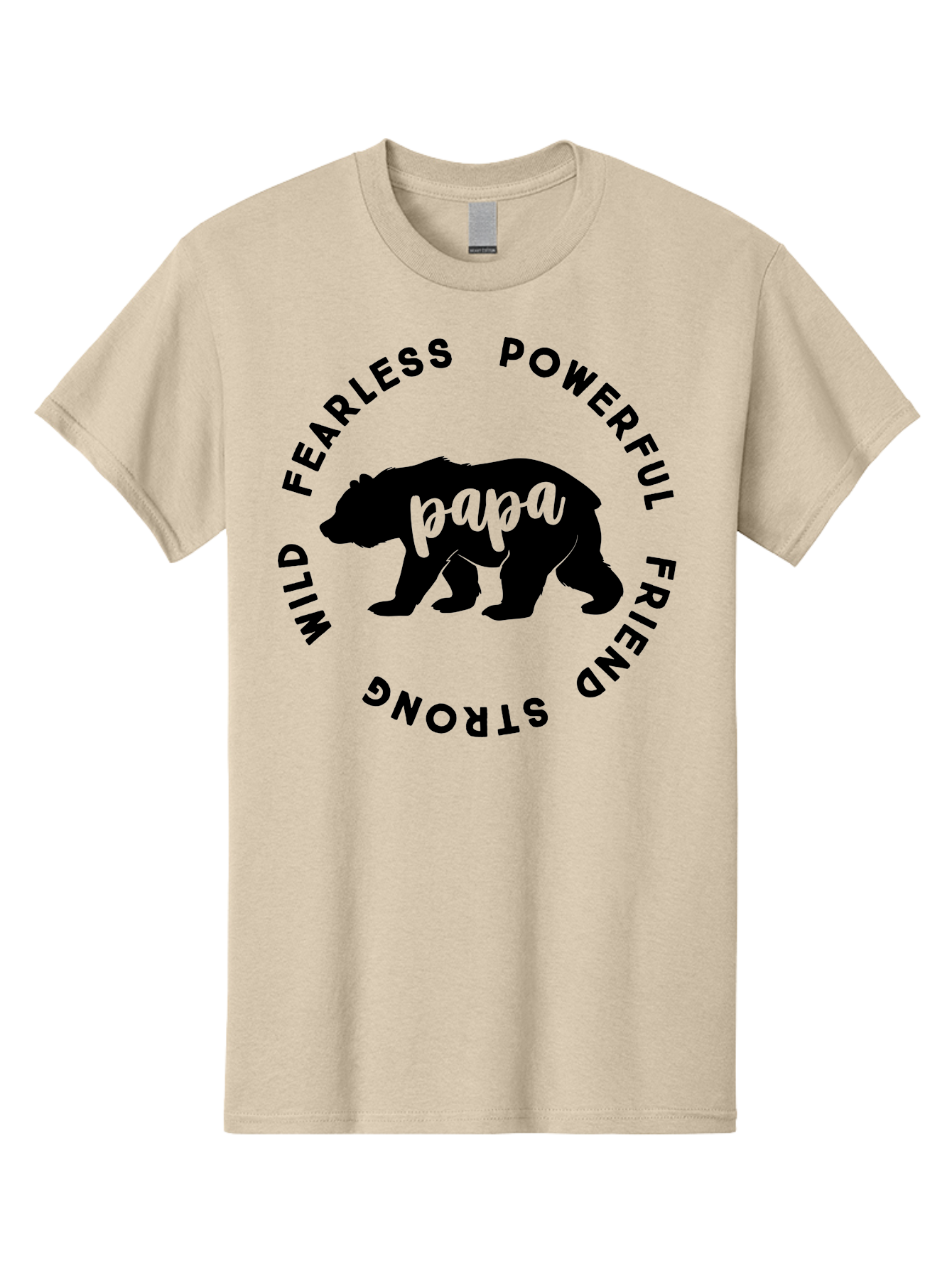 Papa Bear Men'S Graphic Tee, 100% Cotton, Comfortable Casual Summer Wear, Machine Washable, Bear Silhouette, Papa Bear, Wild Bear, Powerful Bear, Fearless Bear, Strong Friend, Fatherly Love, Bear Graphics, Personalized Gift, Father'S Day Ideas Aae575 17