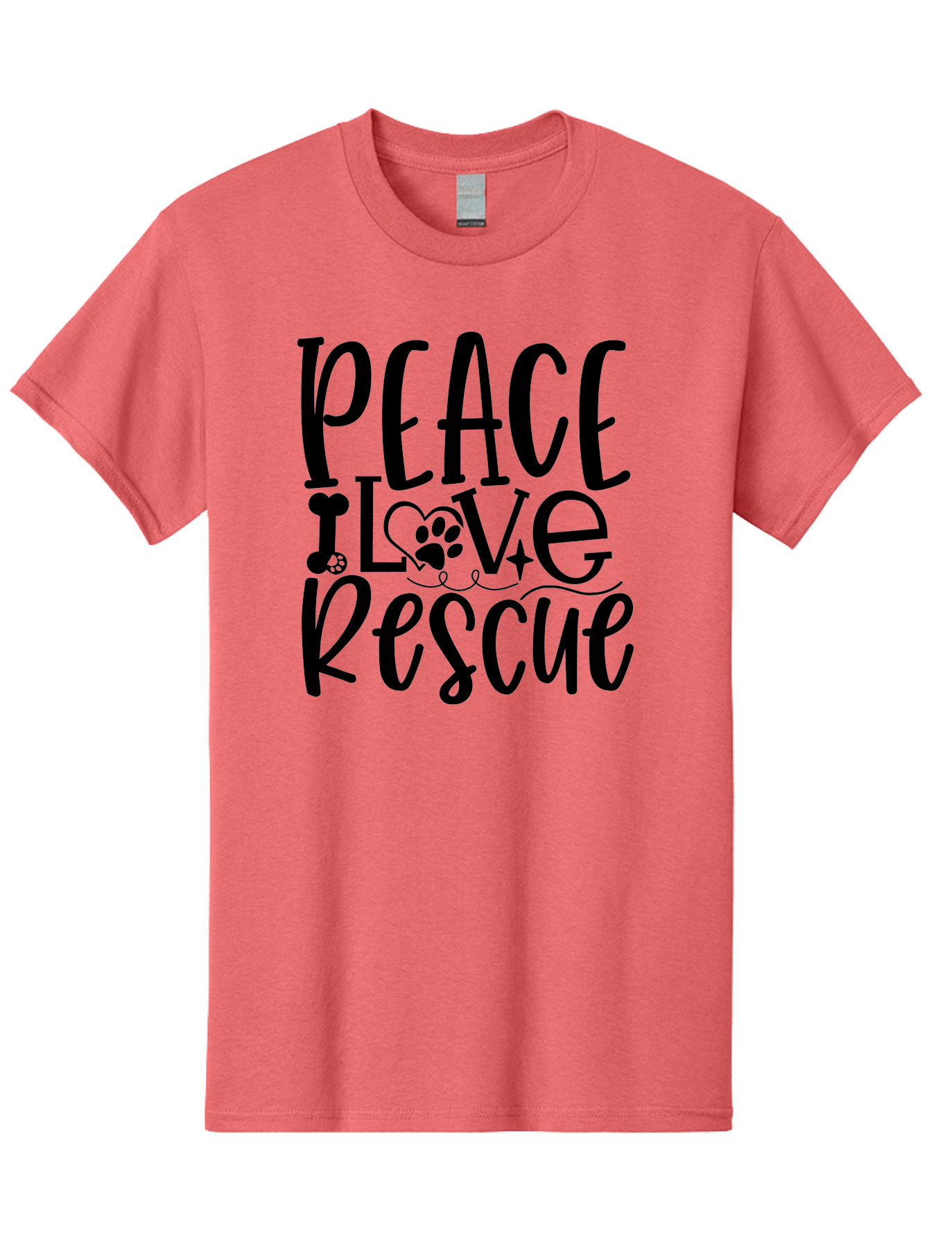 Peace Love Rescue Men'S Graphic Tee, 100% Cotton, Comfortable Casual Summer Wear, Machine Washable, Animal Rescue, Pet Adoption, Love For Pets, Peace And Love, Animal Welfare, Rescue Mission, Pet Love, Animal Shelter Aae578 21