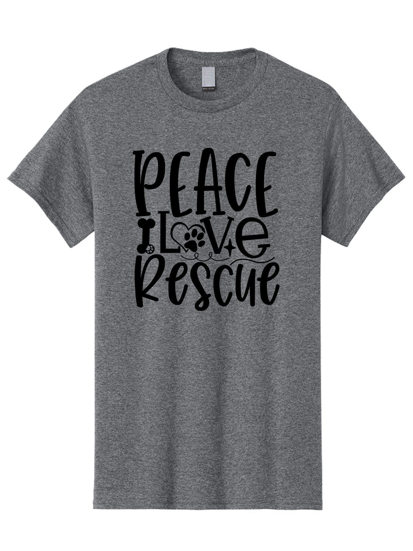Peace Love Rescue Men'S Graphic Tee, 100% Cotton, Comfortable Casual Summer Wear, Machine Washable, Animal Rescue, Pet Adoption, Love For Pets, Peace And Love, Animal Welfare, Rescue Mission, Pet Love, Animal Shelter Aae578 9