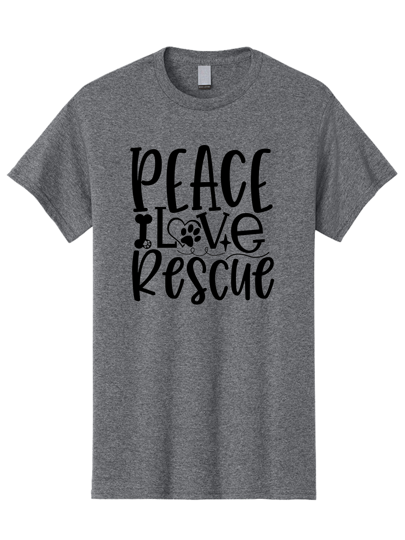 Peace Love Rescue Men'S Graphic Tee, 100% Cotton, Comfortable Casual Summer Wear, Machine Washable, Animal Rescue, Pet Adoption, Love For Pets, Peace And Love, Animal Welfare, Rescue Mission, Pet Love, Animal Shelter Aae578 29