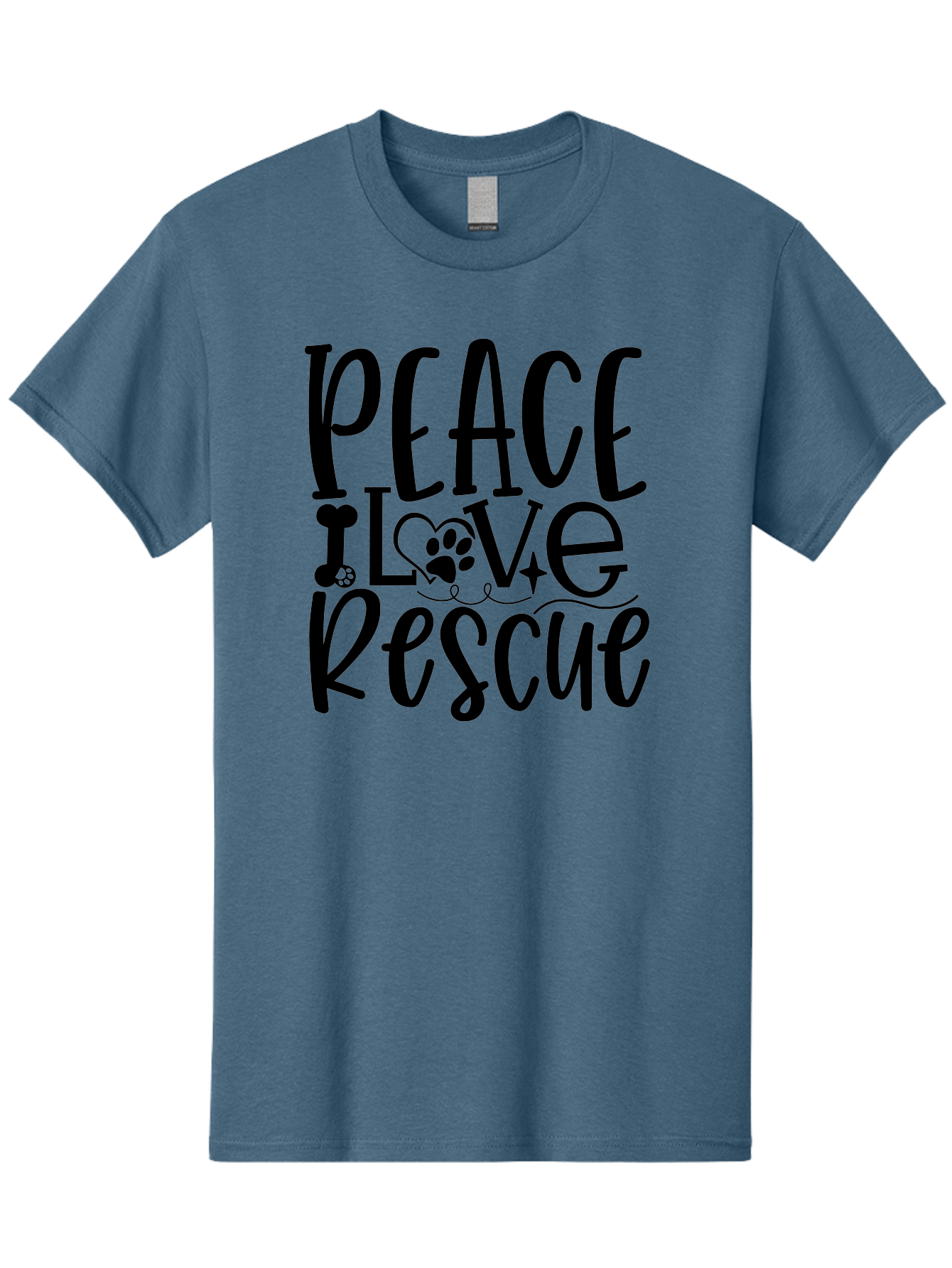 Peace Love Rescue Men'S Graphic Tee, 100% Cotton, Comfortable Casual Summer Wear, Machine Washable, Animal Rescue, Pet Adoption, Love For Pets, Peace And Love, Animal Welfare, Rescue Mission, Pet Love, Animal Shelter Aae578 17