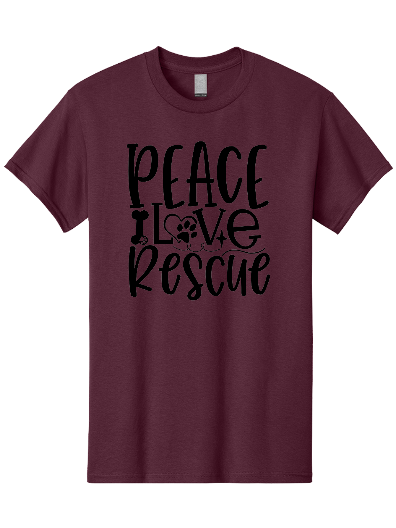 Peace Love Rescue Men'S Graphic Tee, 100% Cotton, Comfortable Casual Summer Wear, Machine Washable, Animal Rescue, Pet Adoption, Love For Pets, Peace And Love, Animal Welfare, Rescue Mission, Pet Love, Animal Shelter Aae578 23