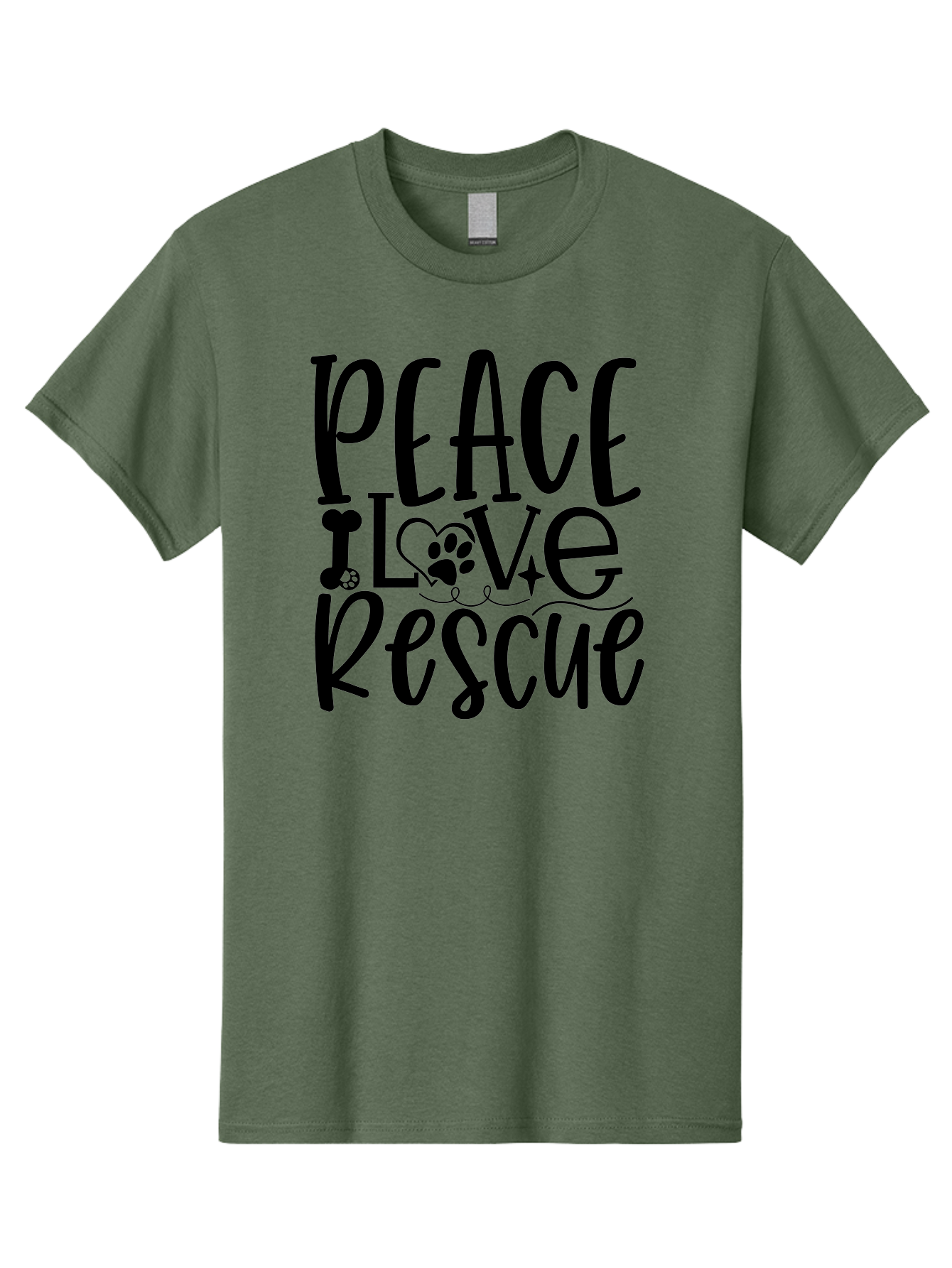 Peace Love Rescue Men'S Graphic Tee, 100% Cotton, Comfortable Casual Summer Wear, Machine Washable, Animal Rescue, Pet Adoption, Love For Pets, Peace And Love, Animal Welfare, Rescue Mission, Pet Love, Animal Shelter Aae578 5