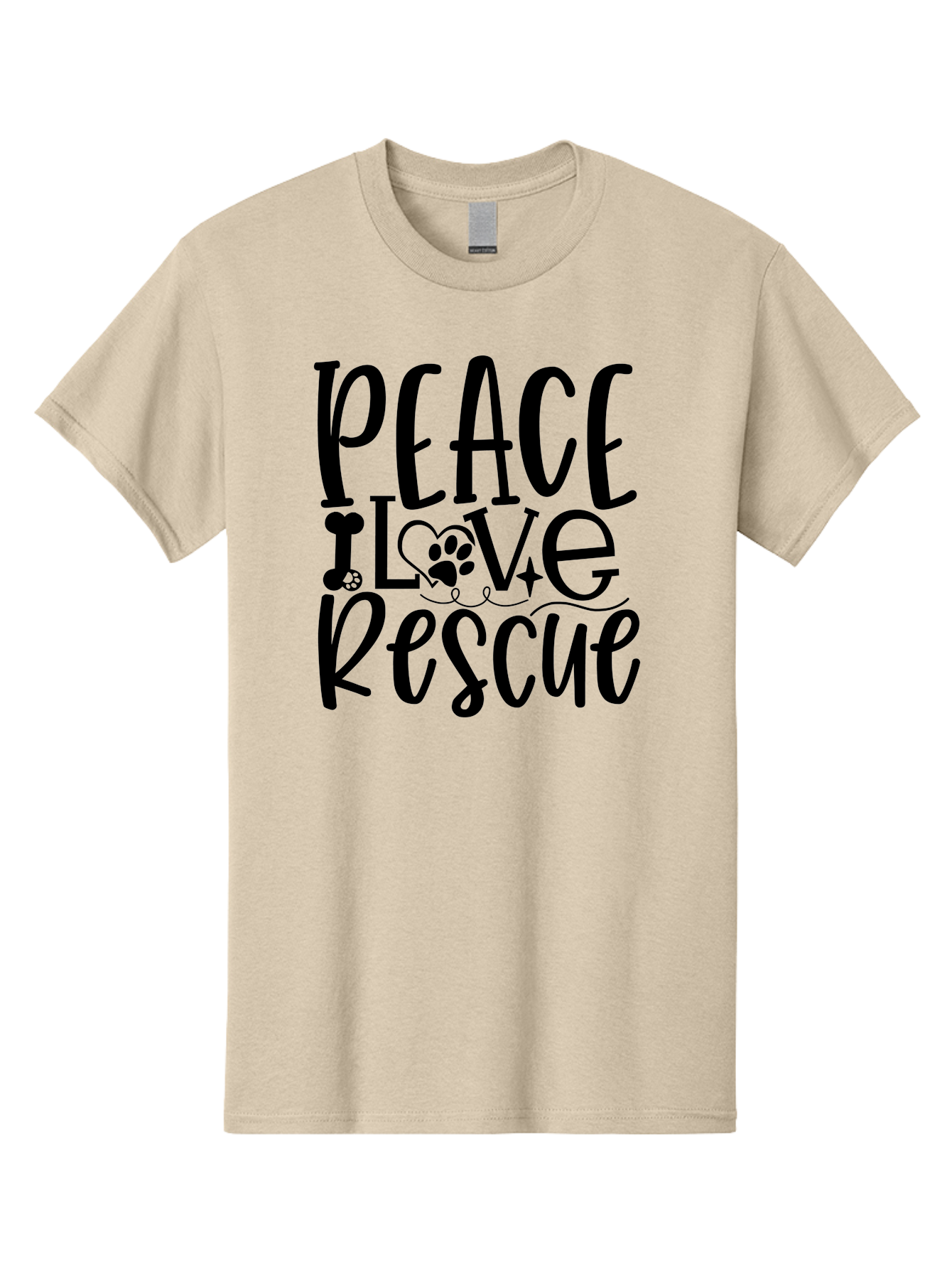 Peace Love Rescue Men'S Graphic Tee, 100% Cotton, Comfortable Casual Summer Wear, Machine Washable, Animal Rescue, Pet Adoption, Love For Pets, Peace And Love, Animal Welfare, Rescue Mission, Pet Love, Animal Shelter Aae578 27