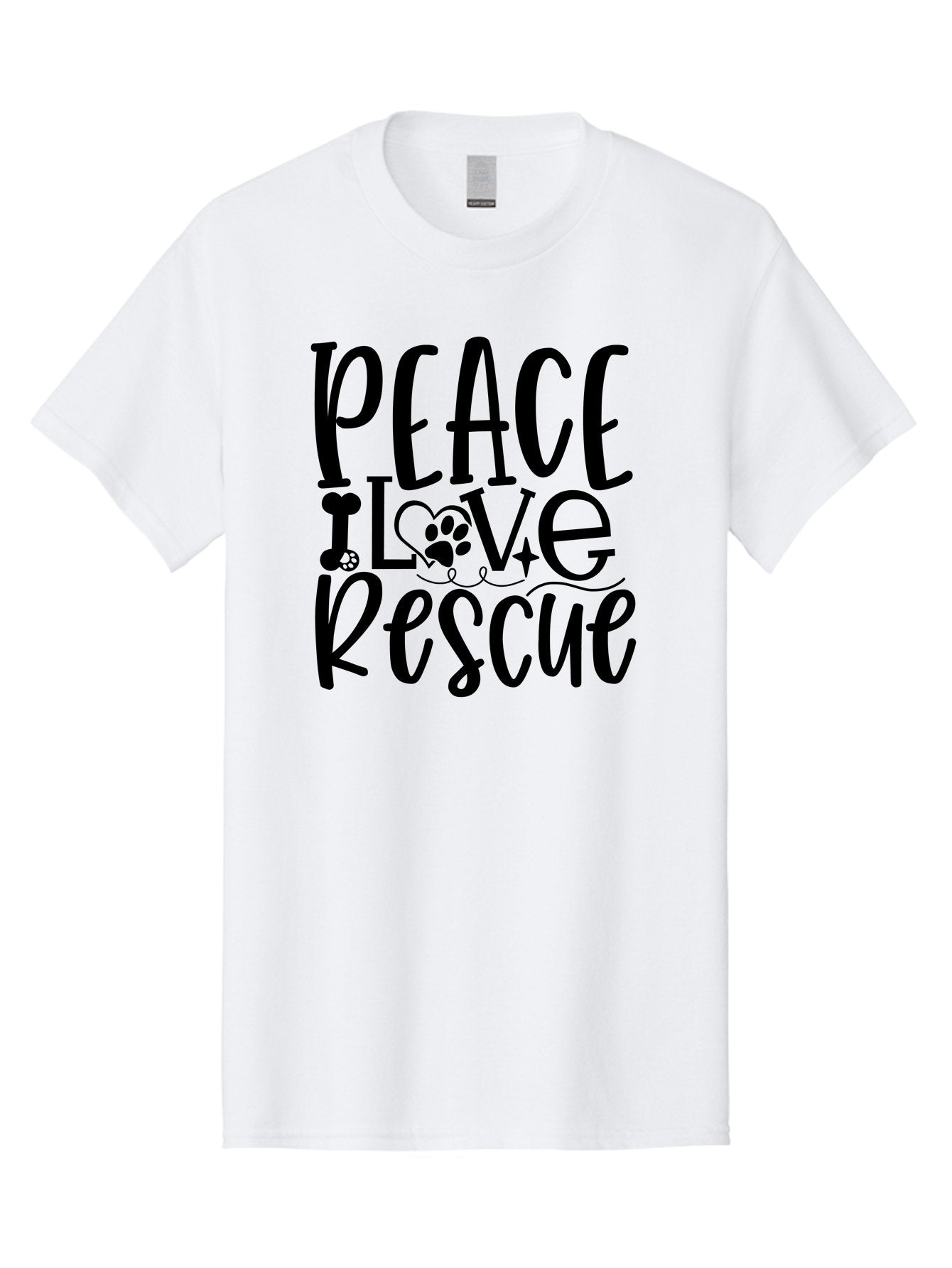 Peace Love Rescue Men'S Graphic Tee, 100% Cotton, Comfortable Casual Summer Wear, Machine Washable, Animal Rescue, Pet Adoption, Love For Pets, Peace And Love, Animal Welfare, Rescue Mission, Pet Love, Animal Shelter Aae578 15