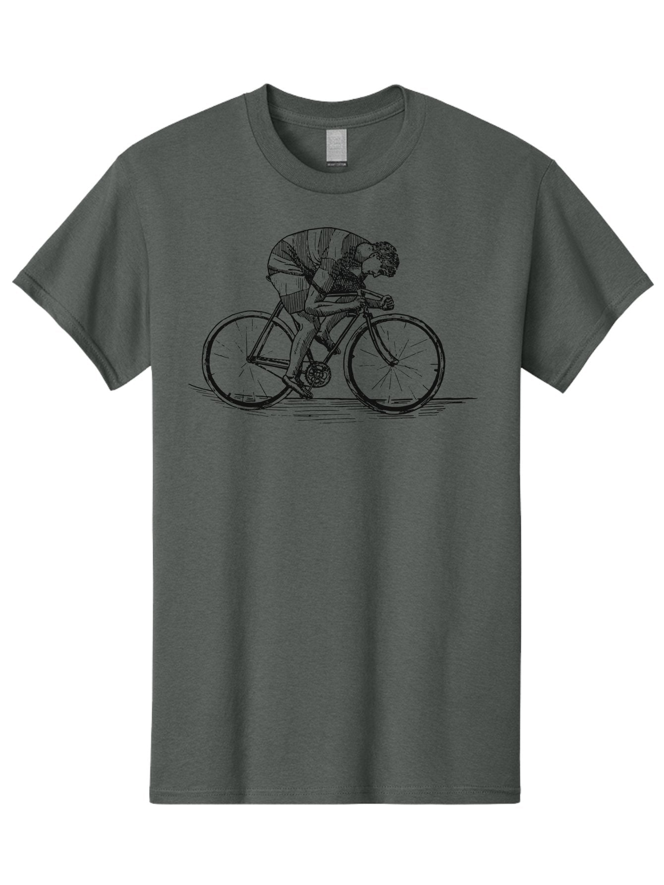 Pedal To Glory Men'S Graphic Tee, 100% Cotton, Comfortable Casual Summer Wear, Machine Washable, Cyclist In Action, Cycling Enthusiast, Road Bike, Athletic Pose, Dynamic Movement, Fitness Activity, Sports Illustration, Vintage Style Aae579 14