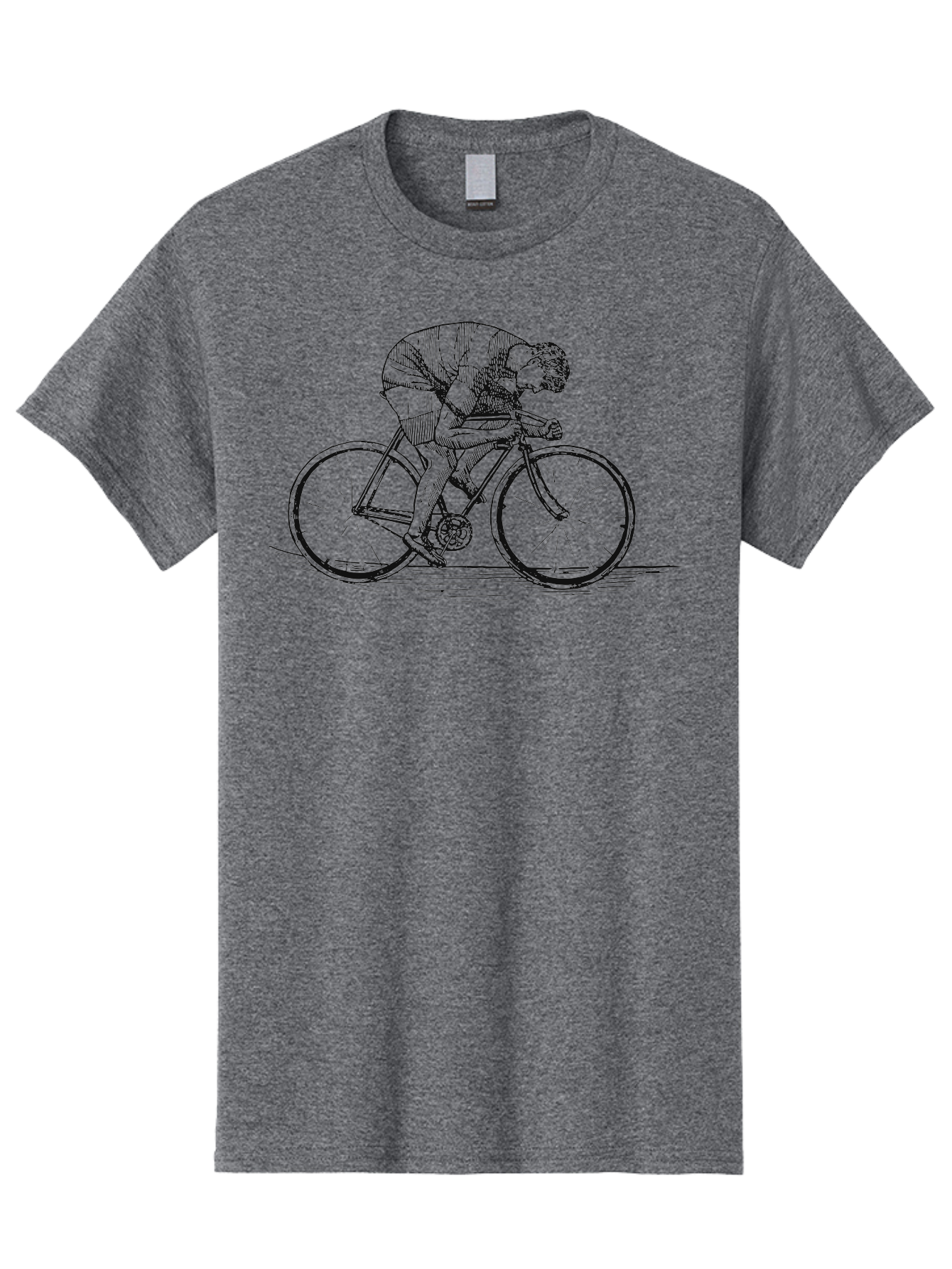 Pedal To Glory Men'S Graphic Tee, 100% Cotton, Comfortable Casual Summer Wear, Machine Washable, Cyclist In Action, Cycling Enthusiast, Road Bike, Athletic Pose, Dynamic Movement, Fitness Activity, Sports Illustration, Vintage Style Aae579 15