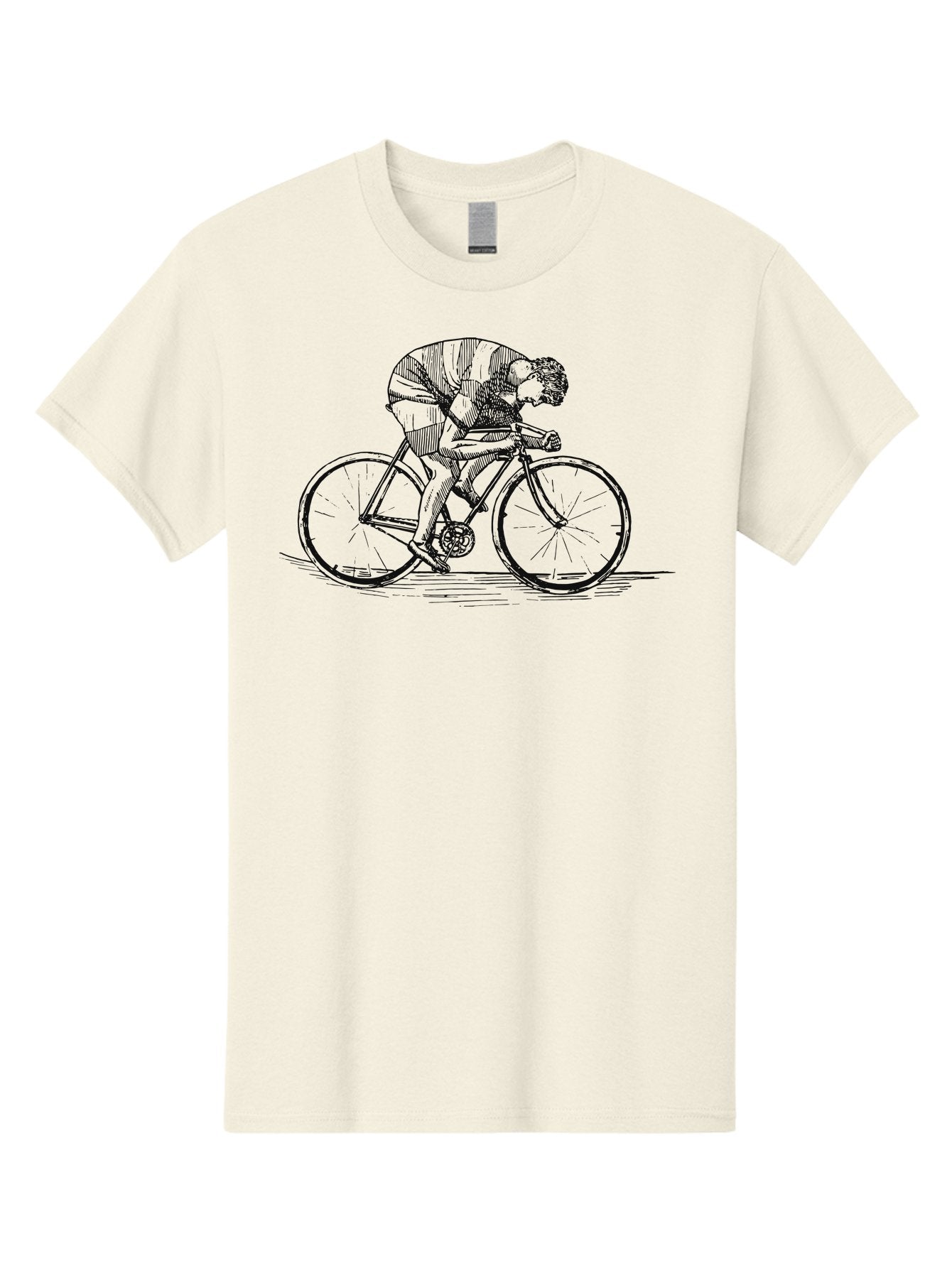 Pedal To Glory Men'S Graphic Tee, 100% Cotton, Comfortable Casual Summer Wear, Machine Washable, Cyclist In Action, Cycling Enthusiast, Road Bike, Athletic Pose, Dynamic Movement, Fitness Activity, Sports Illustration, Vintage Style Aae579 6