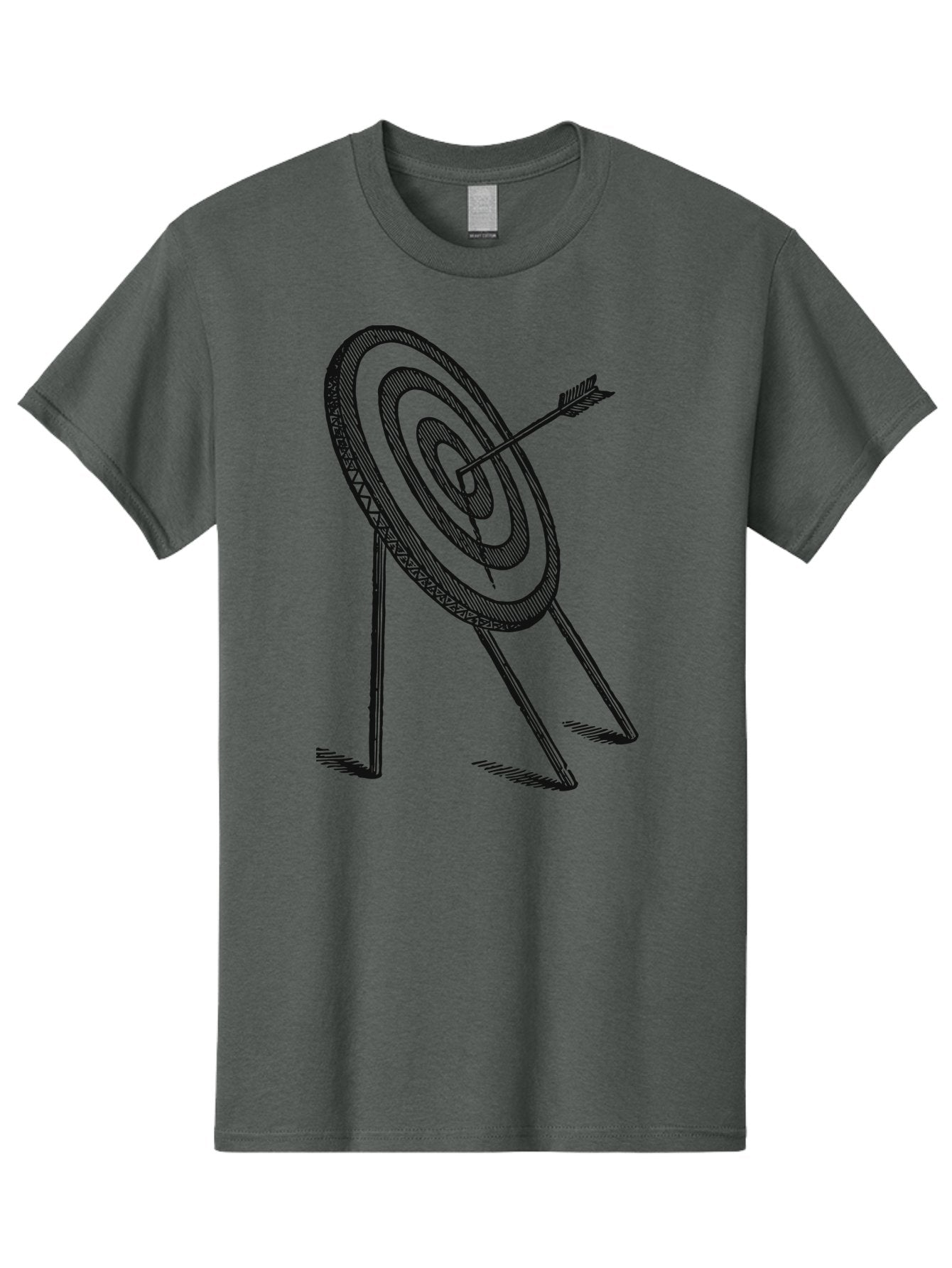 Point Of Impact Men'S Graphic Tee, 100% Cotton, Comfortable Casual Summer Wear, Machine Washable, Target Practice, Archery Skills, Direct Hit, Precision Shooting, Bullseye, Focused Aim, Arrow In Target, Goal Achievement, Success Symbol Aae583 15