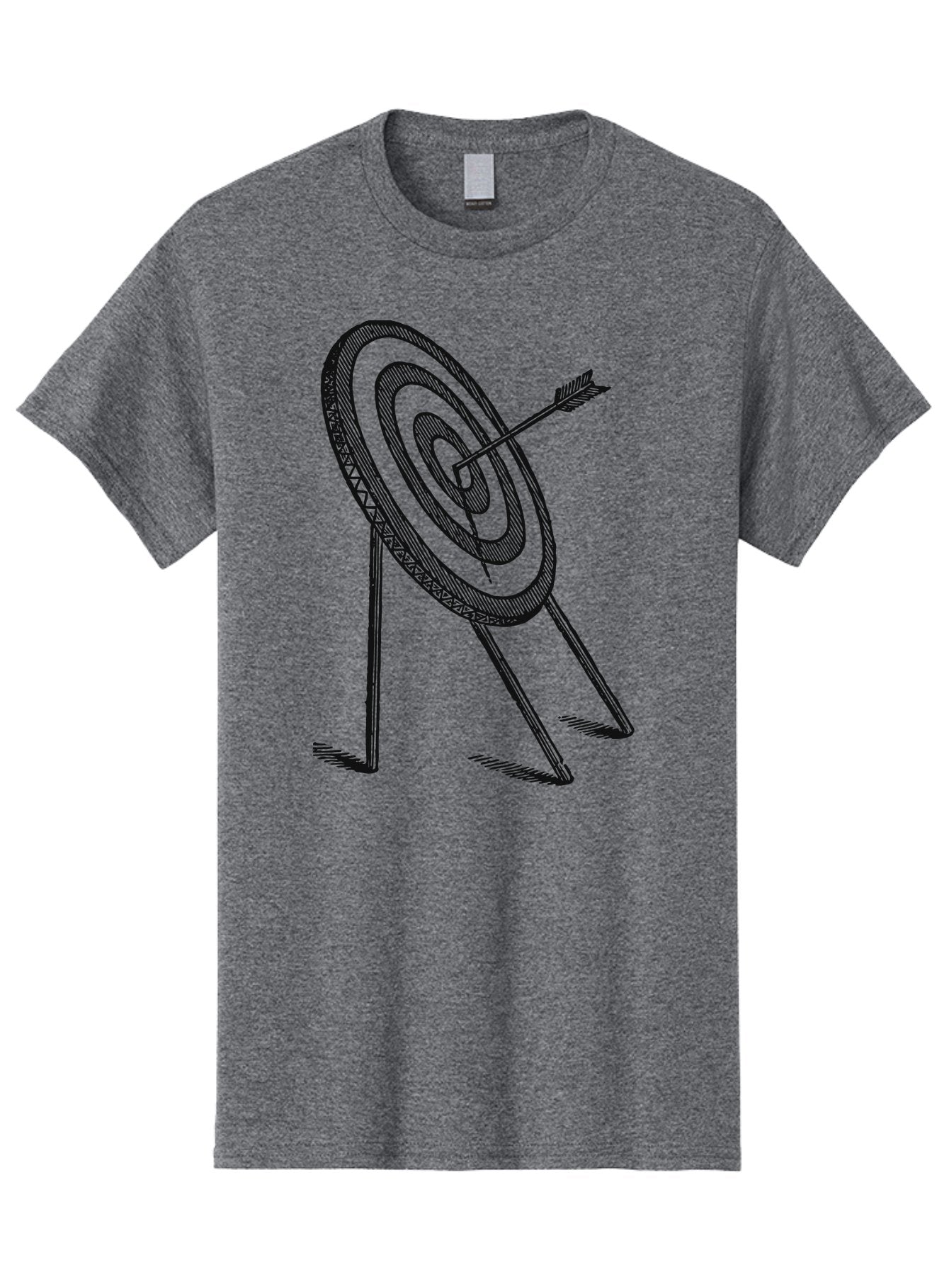 Point Of Impact Men'S Graphic Tee, 100% Cotton, Comfortable Casual Summer Wear, Machine Washable, Target Practice, Archery Skills, Direct Hit, Precision Shooting, Bullseye, Focused Aim, Arrow In Target, Goal Achievement, Success Symbol Aae583 12