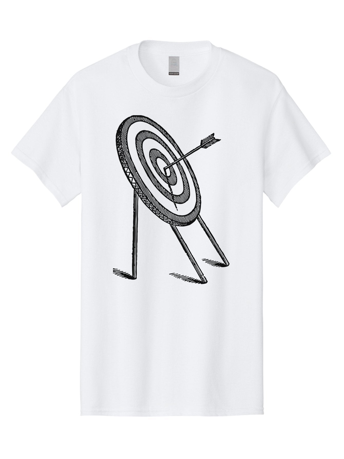 Point Of Impact Men'S Graphic Tee, 100% Cotton, Comfortable Casual Summer Wear, Machine Washable, Target Practice, Archery Skills, Direct Hit, Precision Shooting, Bullseye, Focused Aim, Arrow In Target, Goal Achievement, Success Symbol Aae583 10