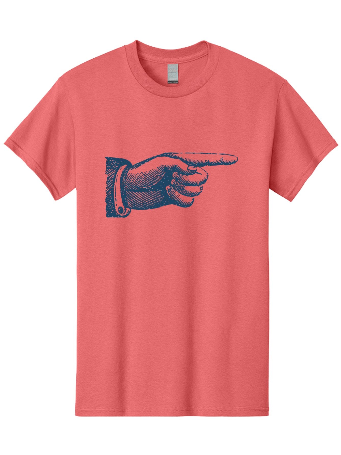 Pointing Finger Men'S Graphic Tee, 100% Cotton, Comfortable Casual Summer Wear, Machine Washable, Hand Pointing, Finger Pointing, Direction Indicator, Gesture, Illustration, Hand Gesture, Pointing Finger, Direction Sign Aae584 11